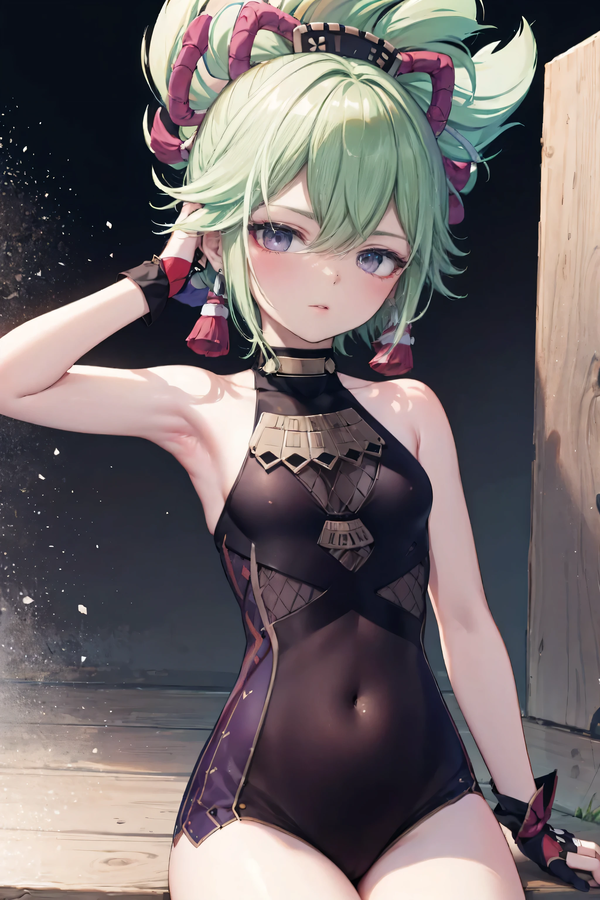 NSFW, (Masterpiece), (Good quality at the best), highly detailed,ultra-detailed,(extremely detailed CG unity 8k wallpaper),Incredibly nonsense...,(Formal art),colorful,(Line optimization),
The woman's facial features were extremely beautiful., extremely delicate and beautiful eyes,
1girl, animal_ear_fluffy, animal_ears, arm_climb, armpits, is_watch can see_pass_thighs, smooth, just_shoulder, light blue_eyes, Blush, chest, brown_hair, cowboy_shoot, single_shirt collar, eyebrow_watch can see_pass_hair, counterfeit_animal_ears, fox_ears, fox_girl, fox_tail, glove, color gradient, color gradient_background, gray_background, hair_between_eyes, Leotard, watch_at_watcher, navel, necktie, , rabbit_ears, see-pass, short_necktie, money_hair, small_chest, alone, tail, thigh_space, white_glove, wrist_wrist
(body at perfect), (charming),
(fine and beautiful detailed skin), (Oily skinเงา:1.0), (Oily skin:1.0), (oil highlights:1.0),
sexually suggestive, female orgasm,
