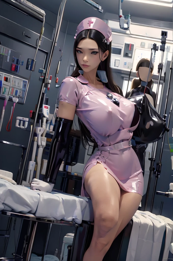 nurse uniform,hospital, latex nurse suit,nurses,busty,elbow gloves,labcoat,black hair woman,white eyes , gigantic ,medical instruments,asian nurse,two nurses,speculum,examination room,oversize ,big ass ,strap on, lay on table ,legs spreaded,giving birth,gyno chair , dentist,Milf,latex,pink uniform