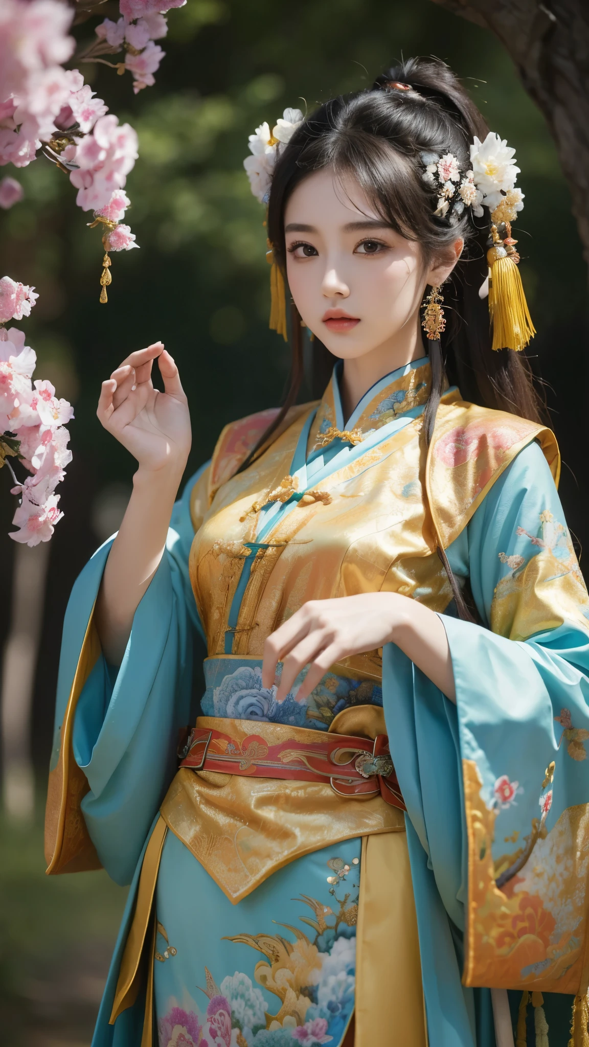 8k,(masterpiece, top quality, best quality, official art, beautiful and aesthetic:1.2), (1girl:1.3), extreme detailed,(fractal art:1.3),colorful,highest detailed,chinese ancient style,(chinese clothes:1.2),