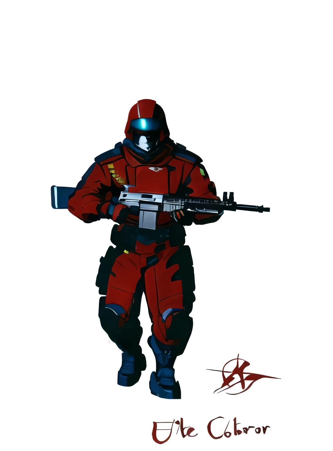 ultradetailed illustration, illustration by Jae Lee, Cobra Crimson Guard, soldier in crimson colored uniform, walking with a AR15, portrait from slightly above, forced perspective. masterpiece, , cel shaded, cel shaded:15, crow in cyber armour, cel-shaded, cel - shaded, cel - shading, cel-shading, cel shade, cel-shaded:15, dark high-contrast concept art
