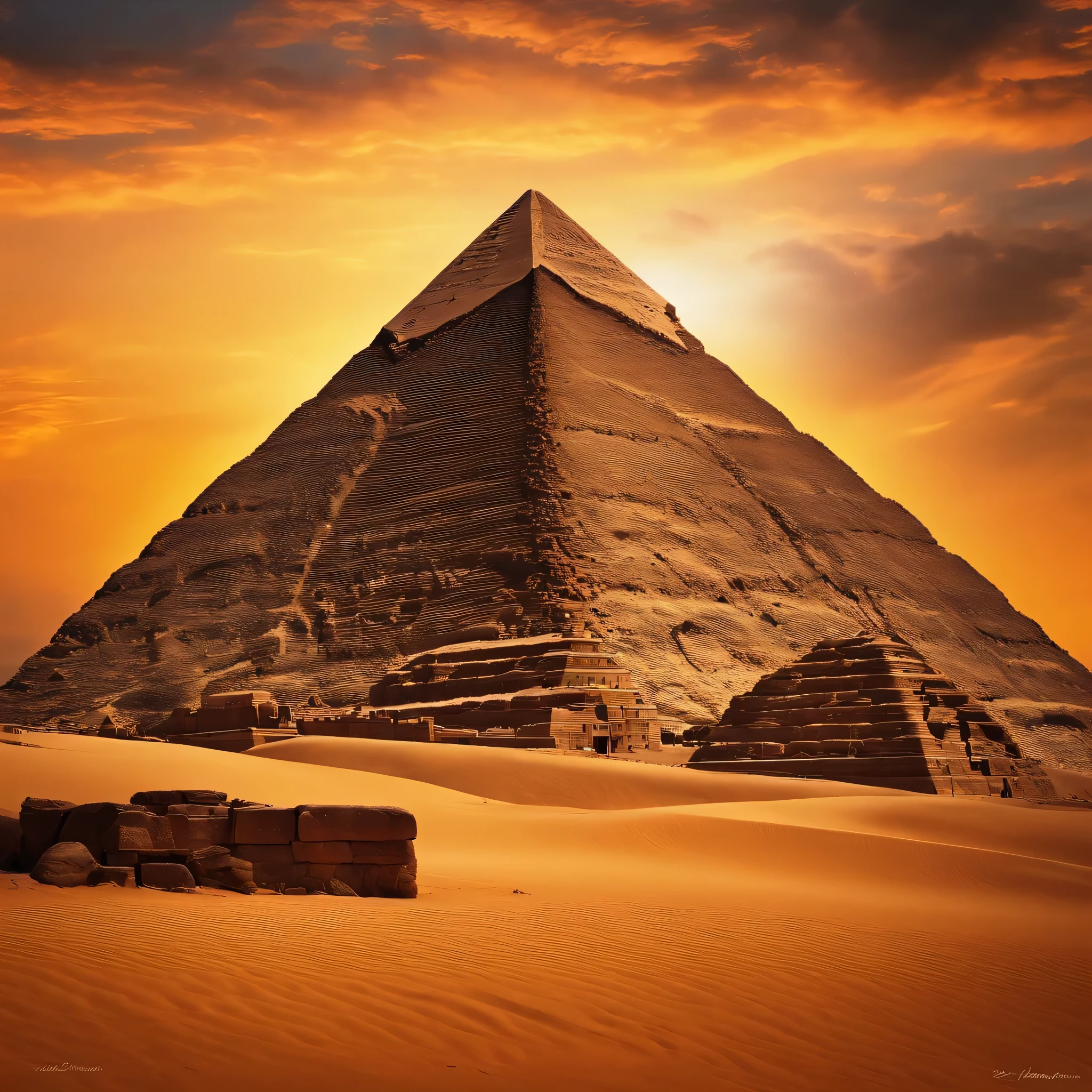 When the Egyptian pyramids were first built.Realist