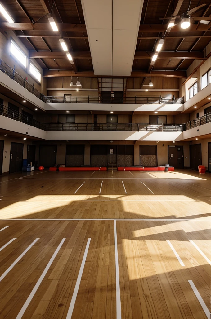Generate a 3D pictures of Gymnasium for Filipino Food Cuisine Festival Competition 