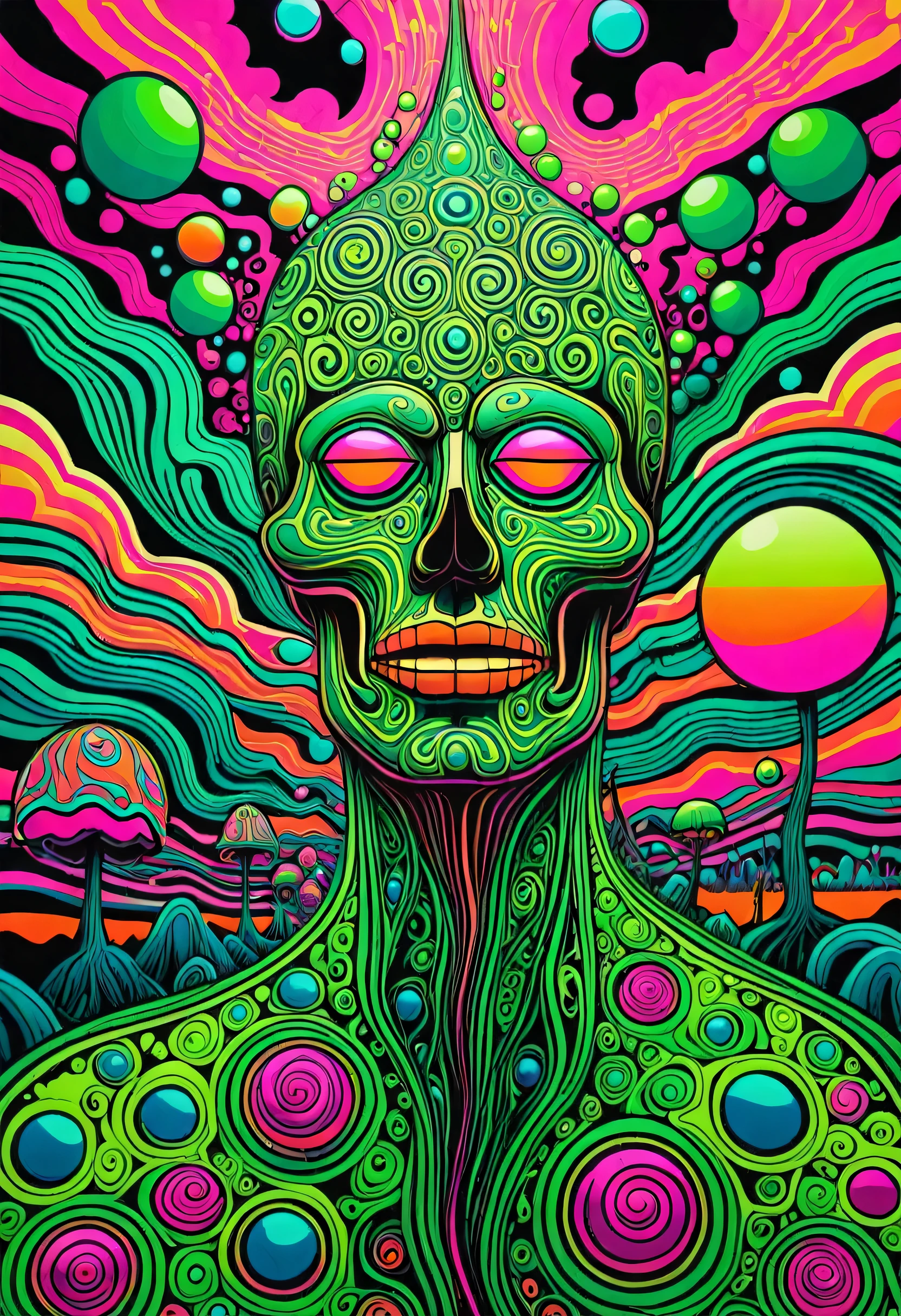 psychedelic abstract art, alucinante, Derretendo, cores verde e rosa neon, uma pintura pop art inspirada em Michael Deforge, e Mumford, tumblr, psychedelic art, psychedelic illustration, psychedelic acid trip, psychedelic trip, retro psychedelic illustration, psychedelic art style, psychedelic style, surreal psychedelic design, Viagem de LSD, psychedelic fever dream, psychedelic lsd, lsd horror shamanic art, psychotropic psychedelic
