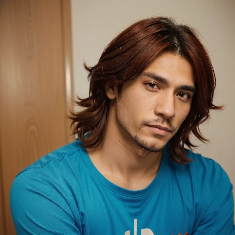 un primer plano de una persona pelirroja y con camisa negra, hombre guapo animado, Chico anime alto con ojos azules., chico guapo en el arte de Demon Slayer, personaje de anime masculino, pose de anime guapo, retrato anime de un hombre guapo, estilo anime masculino, chico anime de pelo naranja, joven animado, arte detallado del personaje de anime, personaje de estilo anime