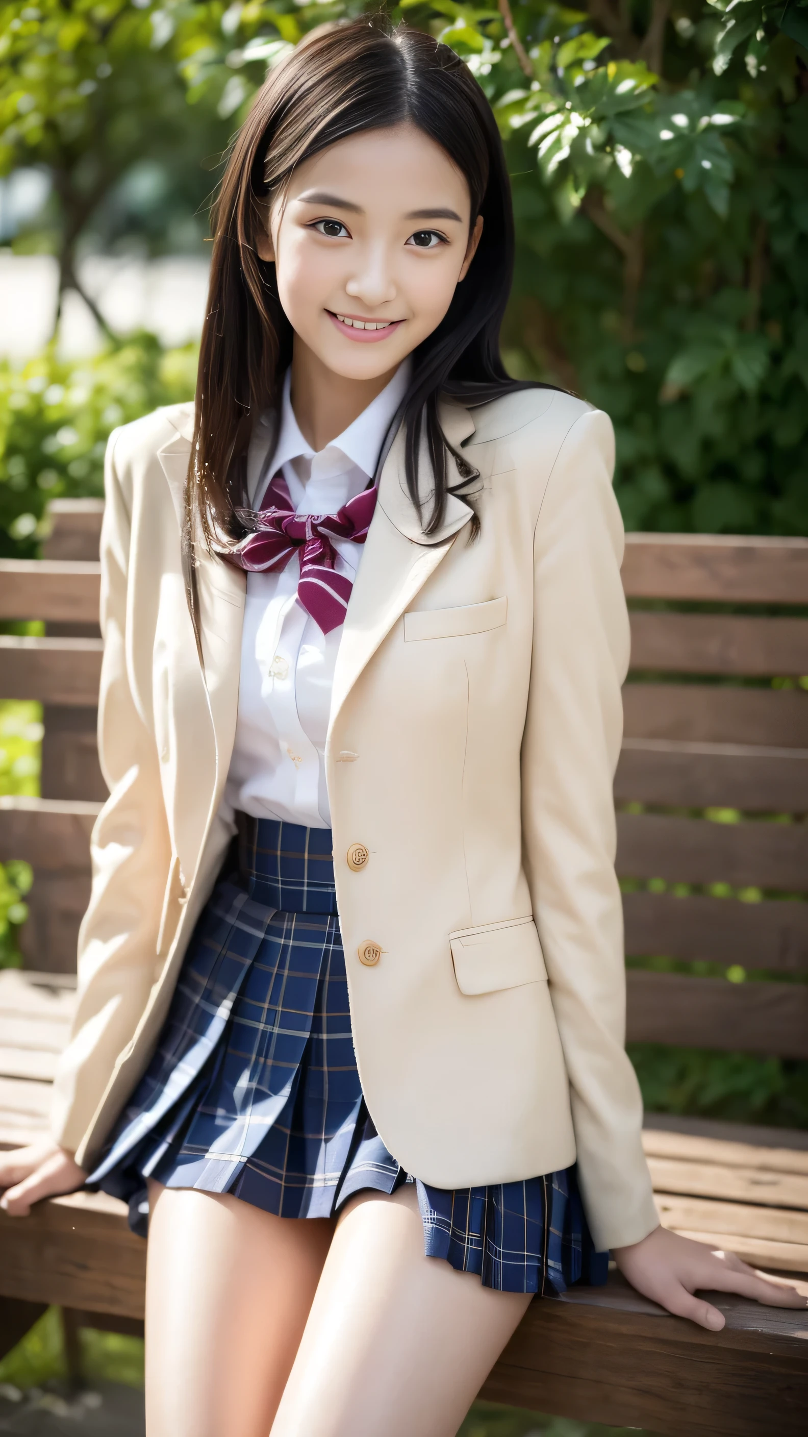 (((Attention to detail,The perfect female body、masterpiece,Attention to detail))),Long sleeve,Jacket1.5,High socks1.5,Loafers1.5,Panty shot1.5,Sitting with Knees Up on seat ,spread legs,crawling position on their hands and knees:1.5,((skirt lift:1.3)),Asian woman in uniform, Realistic Young Gravure Idol, Surreal school girl, japanese , Japanese girls uniform、blazer, Checkered pleated skirt、Girls' 、Surreal school girl,Young and cute gravure idol, Wearing Japanese, Young Sensual Gravure Idol, Young Gravure Idol, A high school girl who is beautiful and innocent when she smiles,My whole body is wet,Dripping,Blushing,Beautiful girl with beautiful legs,Beautiful woman natural light、My whole body is wet,Light clothing,loafers,ponytail,Black shiny hair,Wet hair,dripping water,Dripping,,Make a troubled face,Sit on a chair、Sit on a bench、Stand with your feet shoulder-width apart:1.3、The gesture of adjusting socks:1.3、Knees up:1.3、The skirt rises and the panties are visible、White panties:1.3、Between the thighs:1.3、The labia majora is wet、Looking up at her from below:1.3、Perfect anatomy、16 year old beautiful girl:1.3