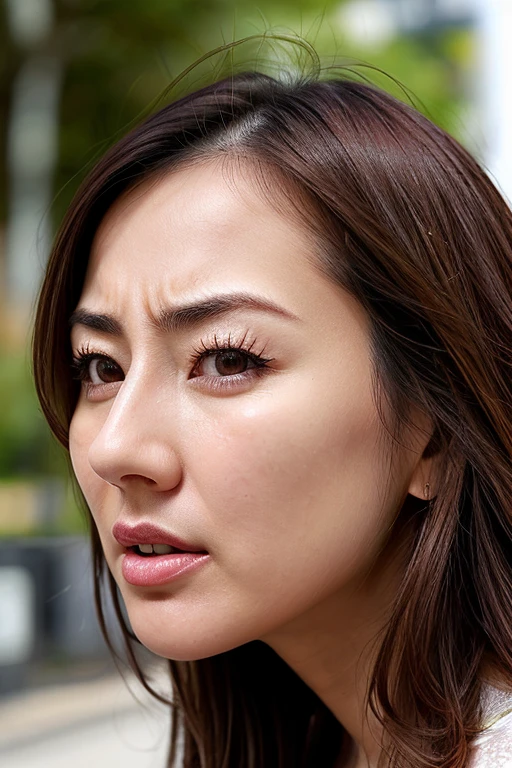 Beautiful Japanese actresses,1 girl,flying debris,,Award-winning photo, Very detailed, Keep your eyes focused, Nose and mouth,Face Focus, Extreme close up of face、 Age 35,Brown Hair、Symmetrical face,Realistic nostrils、Angle from below、Elongated C-shaped nostrils NSFW,(Sharp Nose)Sweaty skin、Shiny skin,(Brow wrinkles))（Cum on tongue)、Deep Kiss、((Thin eyebrows))Oily skin、Glowing Skin、double eyelid、、Beautiful woman、Medium Hair、Shortcuts、Tank top、(((Underarm))),Ska can see the sky、Shibuya Center Street、(((Show your side,throw))),Raise your eyebrows, (((Hold your mouth, Frowning, crazy, Frowning))), Textured skin,Long upper arms,((Cry with your eyes open, blush, Drunk, Frowning, Frowning, The face of endurance))Squat,