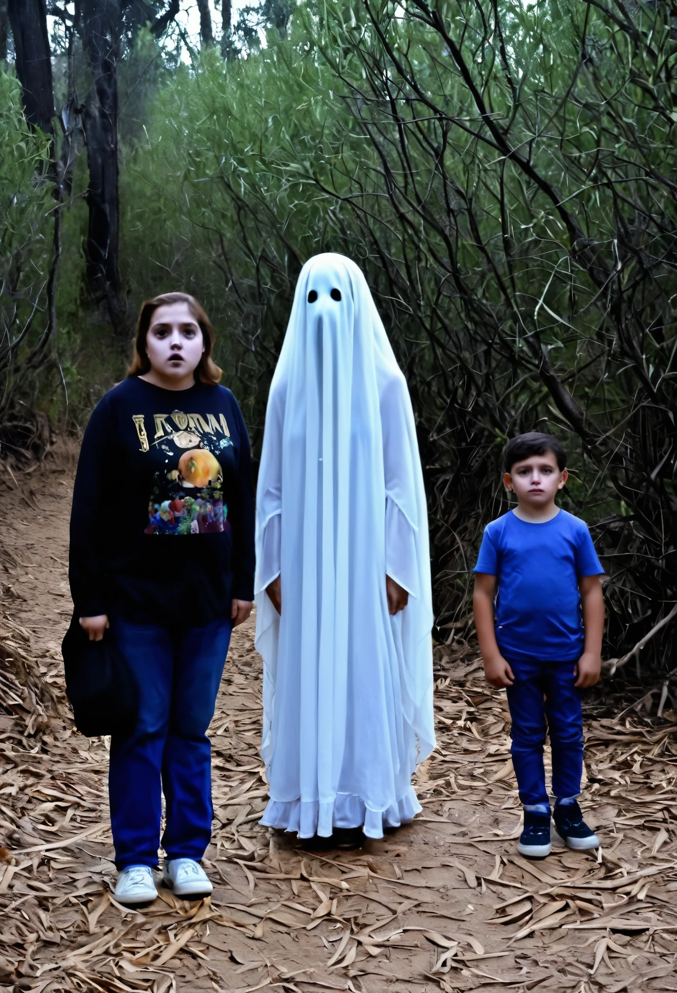Me puedes dar una foto de la llorona con sus hijos
