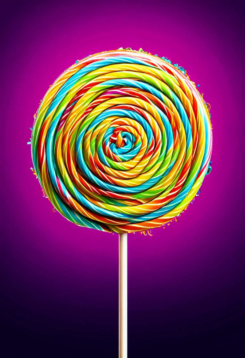 (Cut the rope, lollipop,), Neurodivergent Art, abstract, colorful, expressive, unique style, digital painting, high resolution, vibrant colors, personal interpretation, emotional impact, artist unknown, art showcase, inclusive, diverse representation