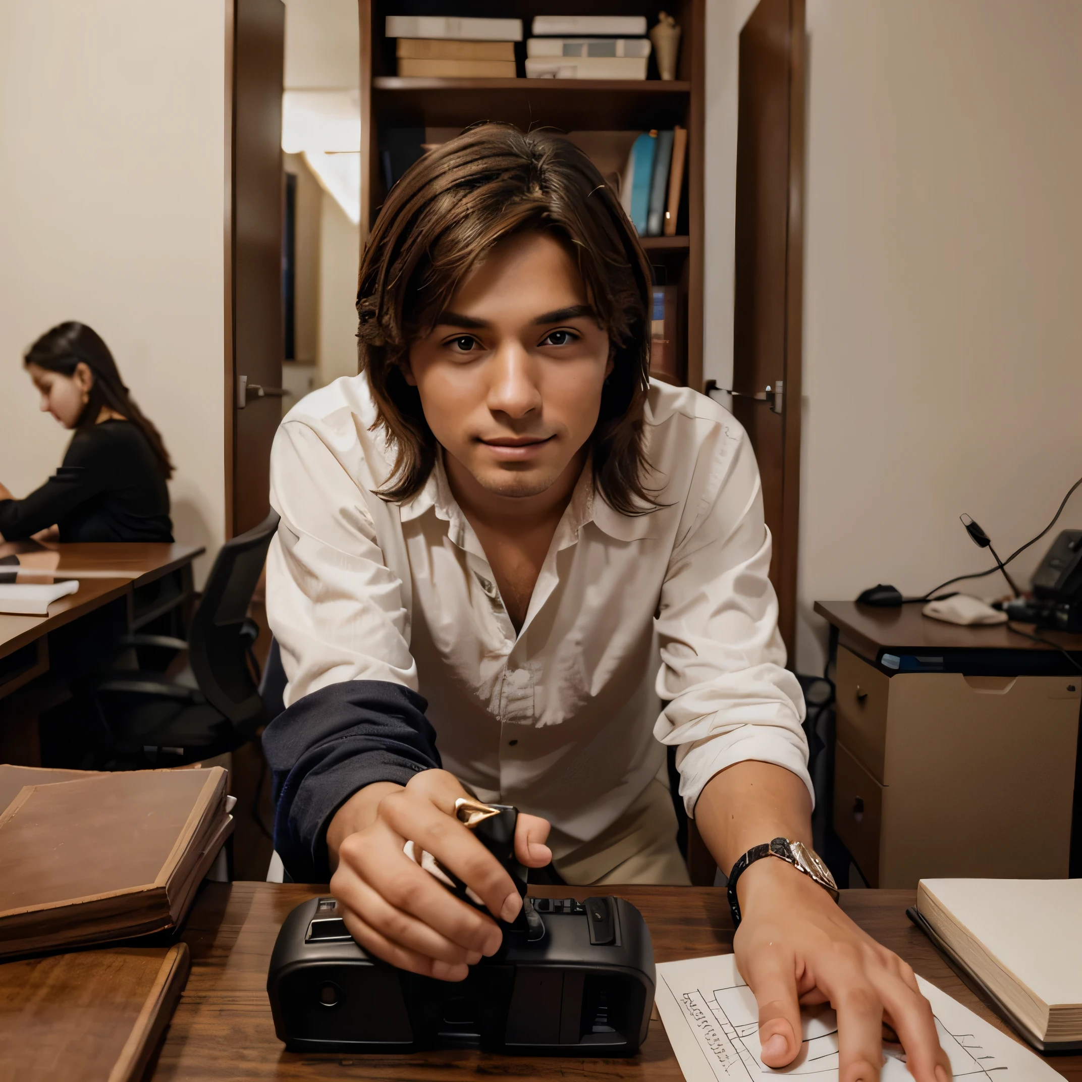 A handsome boy in the hands behind her desk with his own destiny make every moment you broke