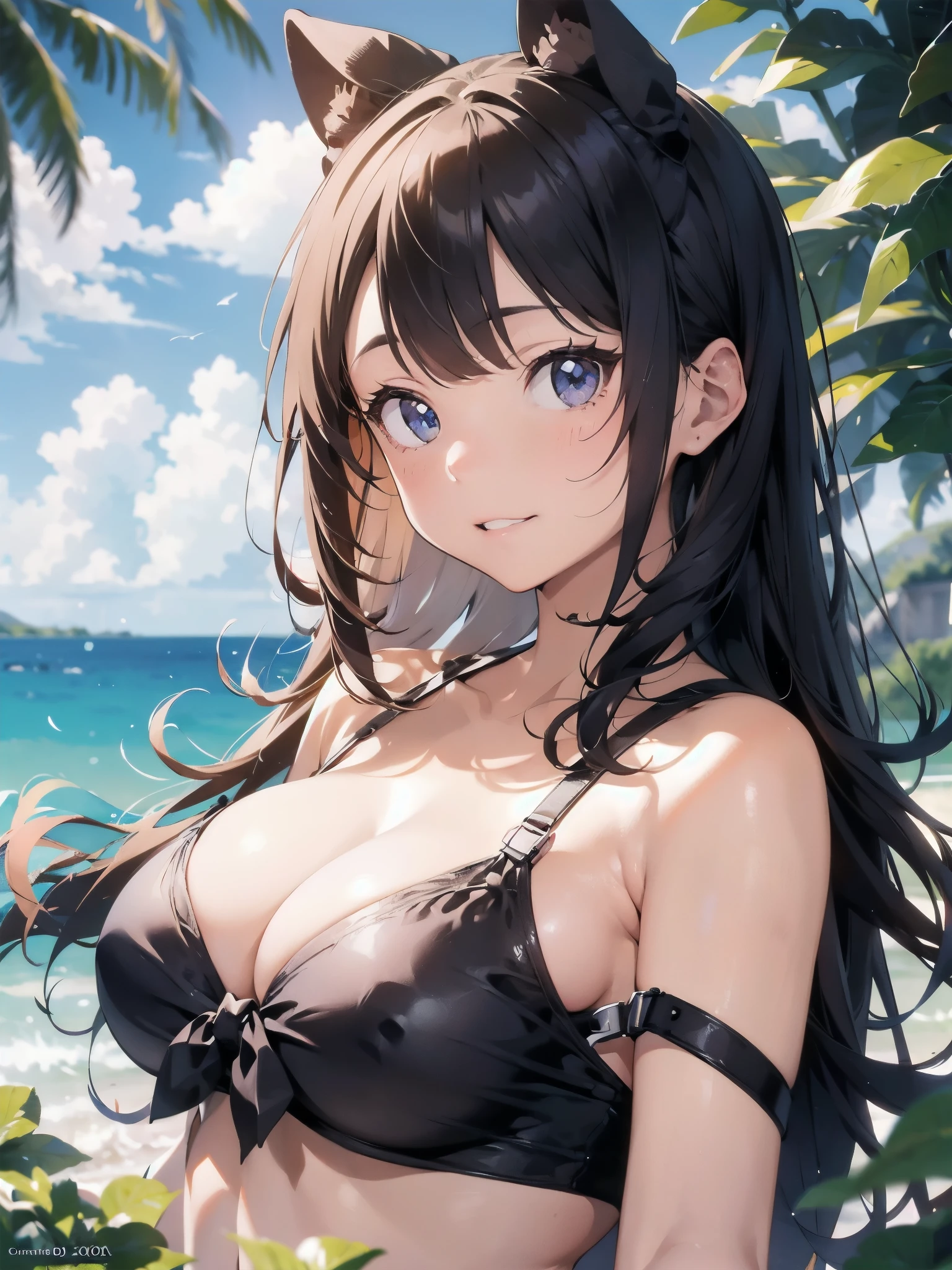 (((masterpiece))),(((High resolution)))、(((perfect face)))、(((Cute girl)))、(((swimsuit))), look at the camera, ((top quality eyes)), ((detailed texture)), ((detailed face))