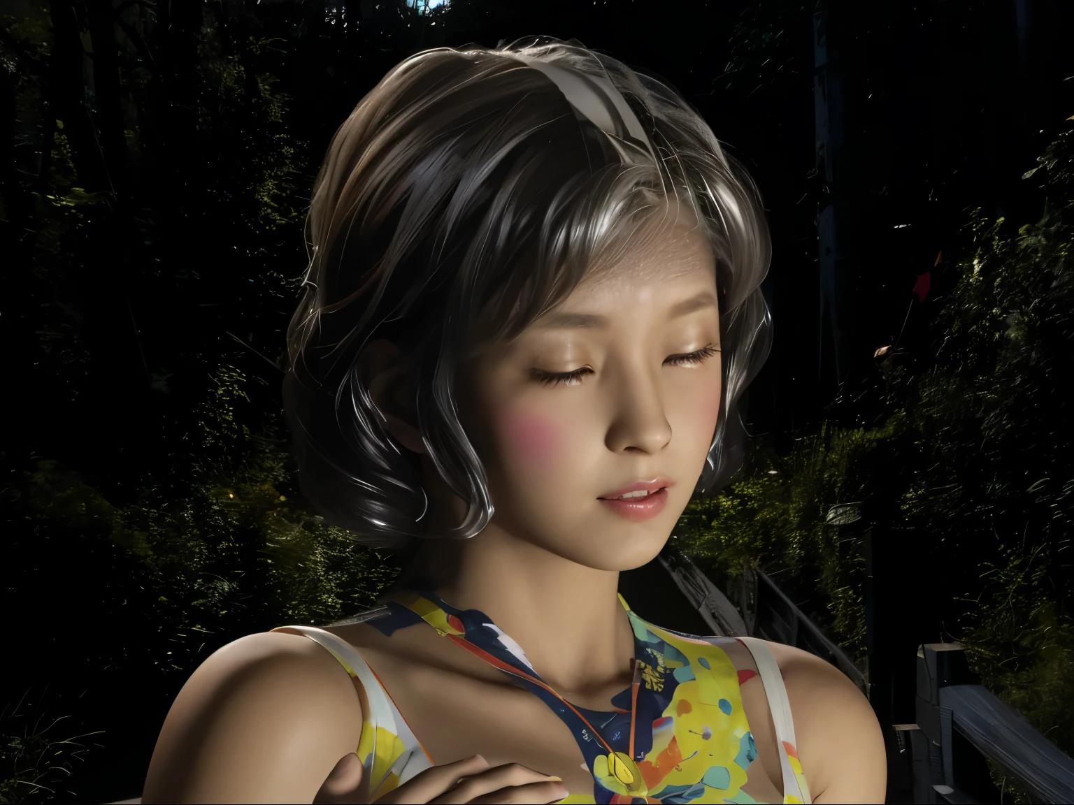 (8k, highest quality, masterpiece:1.2), (Realistic, photo-Realistic:1.37), Very detailed,highest quality, Ultra-high resolution, Professional Lighting, Photon Mapping, Radio City, Physically Based Rendering, Cinema Lighting, Late night roads,Written boundary depth, Sharp focus,Street lamp light、Good composition,(Bokeh:1.2) 1 girl,alone,(whole body), (Mouth closed),Beautiful Eyes,Beautiful thighs、 Temporarily stop, Tight waist,Japanese women, Black Hair,Messy Hair,Hair blowing in the wind,(Ulzzang-6500:1.2) Mix 4, 25-year-old female、