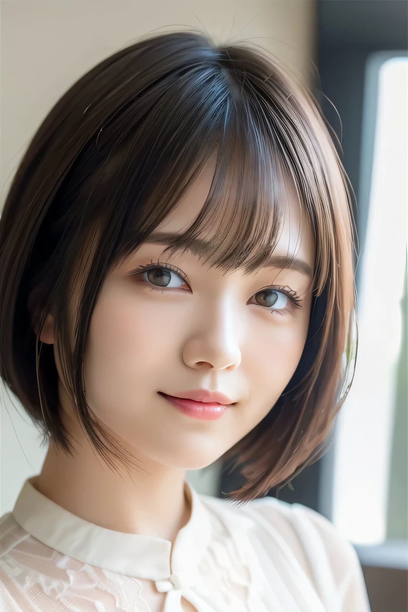 (highest quality:1.5)、(Realistic:1.5)、(1 person:1.5)、whole body、Very detailed、High resolution、8k wallpaper,、Gorgeous and elegant one-piece dress、Small breasts、Natural color lips、Cute smile、Japanese women、20 year old girl、Thin eyebrows、Beautiful and elegant face、cute face、cute eyes、Big eyes、Fair skin、Beautiful and elegant face、Natural Bangs、Beautiful and thin nose、Beautiful Skin、Medium Bob Hair、Short Hair、Natural Bangs、Perfect and beautiful face、Slim face and figure、(Looking at the camera with a cute expression)、(Bright lighting)、Professional Lighting、 (Lighting from the front)、Natural smile、cute、Brightly lit party venue、Gorgeous and elegant mini skirt、