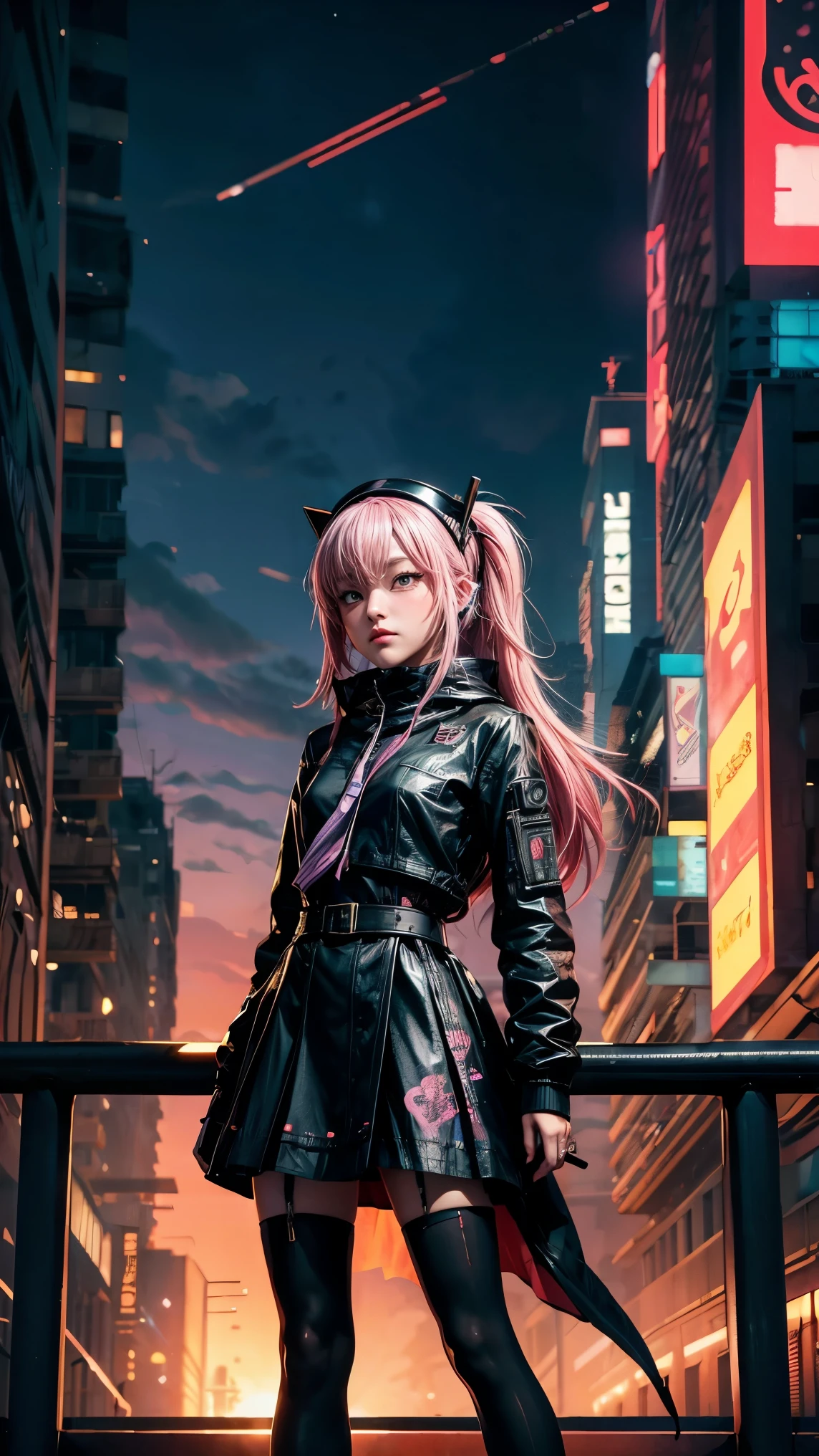 Wearing a dress、Anime girl wearing a headscarf standing in front of a building, digital Cyberpunk Anime Art, Digital cyberpunk - anime art, Anime Cyberpunk Art, cyberpunk anime girl, cyberpunk anime girl mech, Anime style 4K, best anime 4k konachan wallpaper, cyber school girl, Cyberpunk Anime Art, Portrait anime space cadet girl, anime girl of the future, Fantastic cyberpunk girl