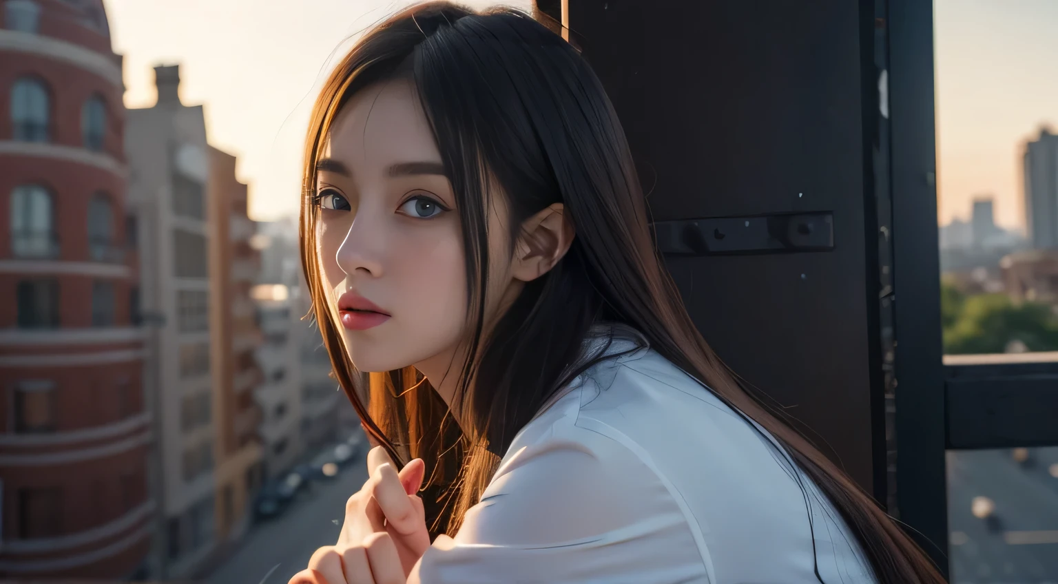 Hair shaking, victory, Long eyelashes, Solid round eye, A faint smile, ears red, direction, Surrealism, shadow, Relief, Stereogram, Standing picture, View, Atmospheric perspective, 8k, Super Detail, precise, best quality,(Blue eyed anime girl pointing with finger:1.1), guweiz, (best quality,4K,Kona sauce wallpaper:1.2), (Anime style artwork:1.1), Popular on artstation and pixiv, from "Girls' Frontline", (4K anime wallpaper:1.1), (4K anime wallpaper:1.1), (4K anime wallpaper:1.1), (Gu Weisz style artwork:1.1)