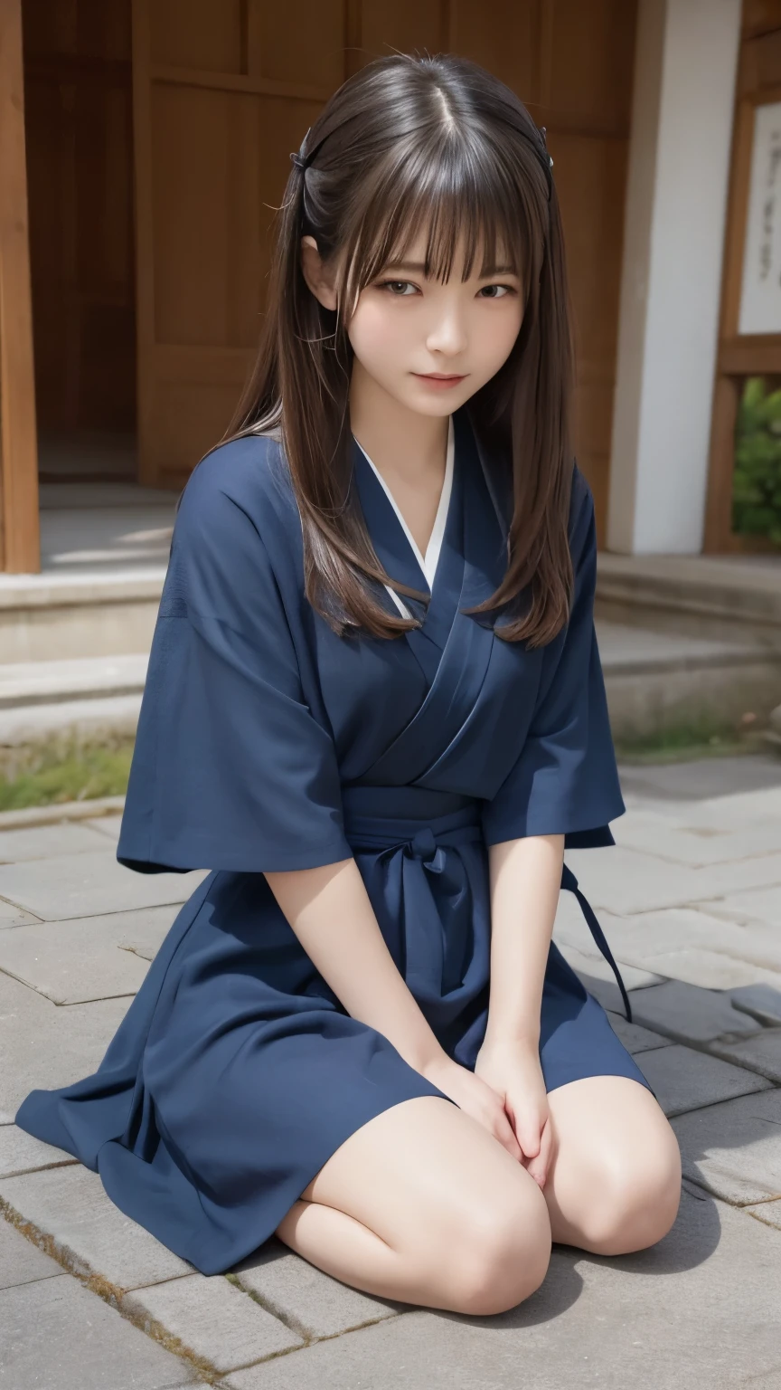 (Realistic:1.5, 16k, highest quality, masterpiece, Ultra-high resolution), 

(Raw photo:1.2), (Photorealistic), Beautiful detailed girl, Very detailed eyes and face, Beautiful detailed eyes, Huge file size, High resolution, Very detailed, Best Quality, [masutepiece:1.6], Illustration, Very detailed, Fine detail, Best Quality, 8K Wallpaper, Movie Lighting,15 year old shrine maiden, praying in front of the shrine,   expression of prayer, Slim body, japanese god々Shii Shrine, stone pavement
