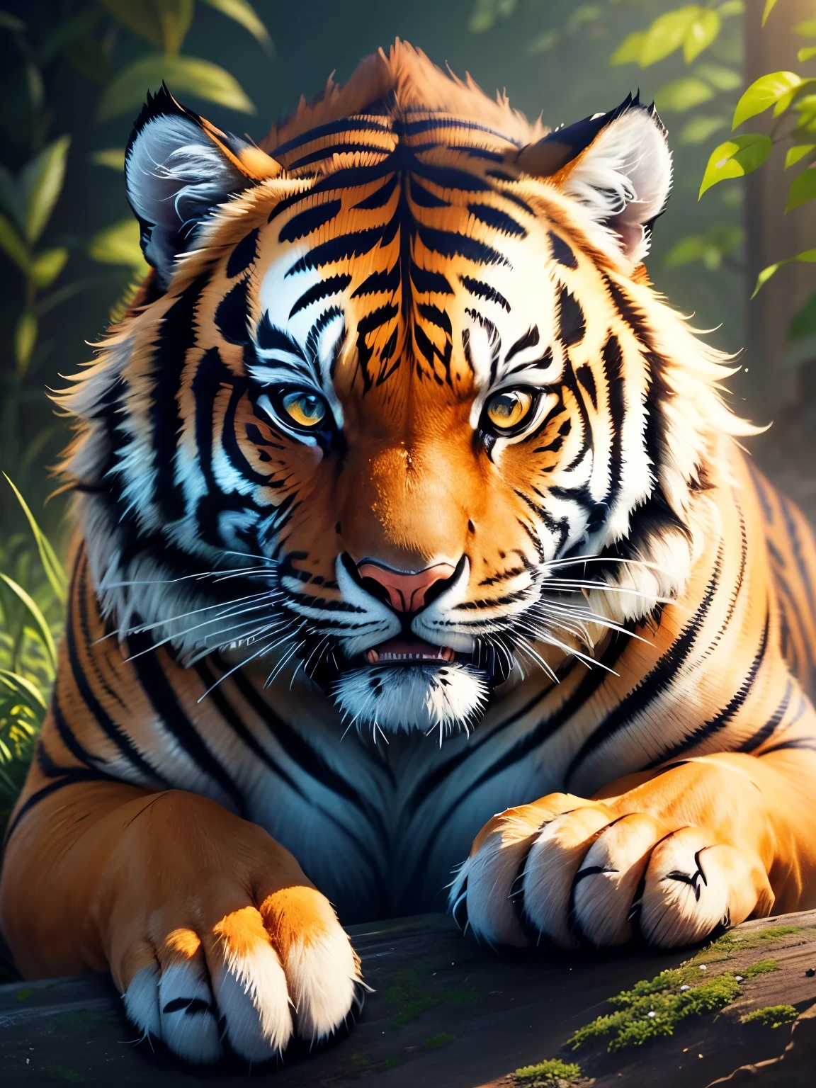 tiger, ultra detailed, high quality, 8k resolution, zoom out