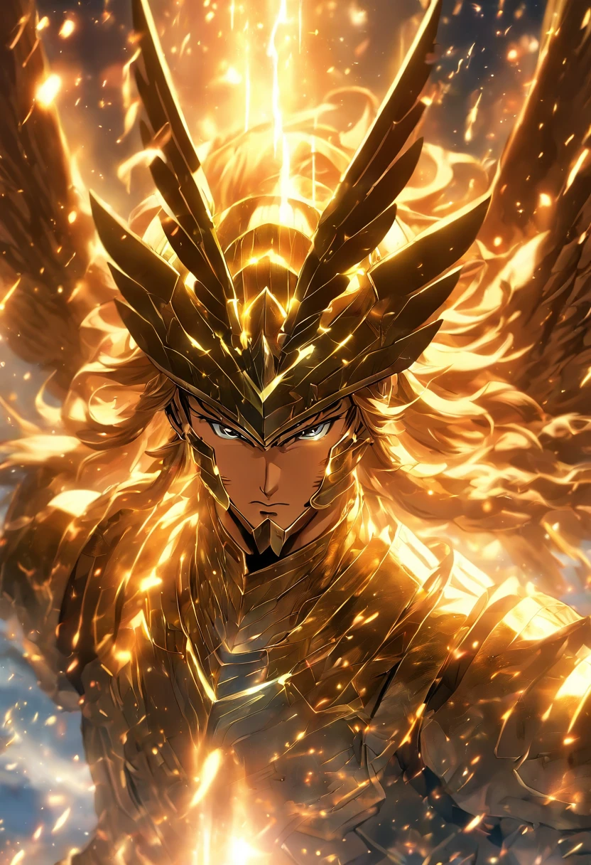 Warriors dressed in Pegasus' silver delicate armor burn the small universe,Burst out with amazing power, At the same time, shoot forward at the speed of light the Pegasus meteor swarm,The scene is impressive,Just the right shot,Perfect storyboard,In perfect motion graphics,(Watch from a distance in the third person)