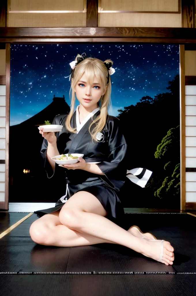 "Marie Rose", "light blue eyes, (best quality,ultra-detailed),(Realistic:1.37), beautiful and detailed face, Ultra-realistic texture, delicate face, athletic body, 4k ultra-HD. smilling expression 
