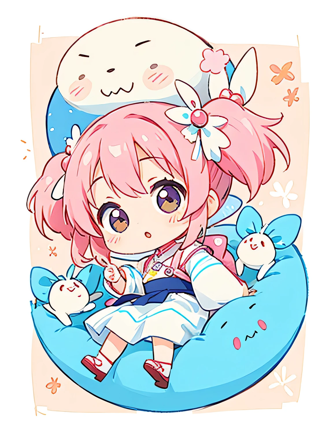 Momoko Sakura style, Kawaii Design, The most beautiful girl of all time、Chibi, play together、Cute Aliens