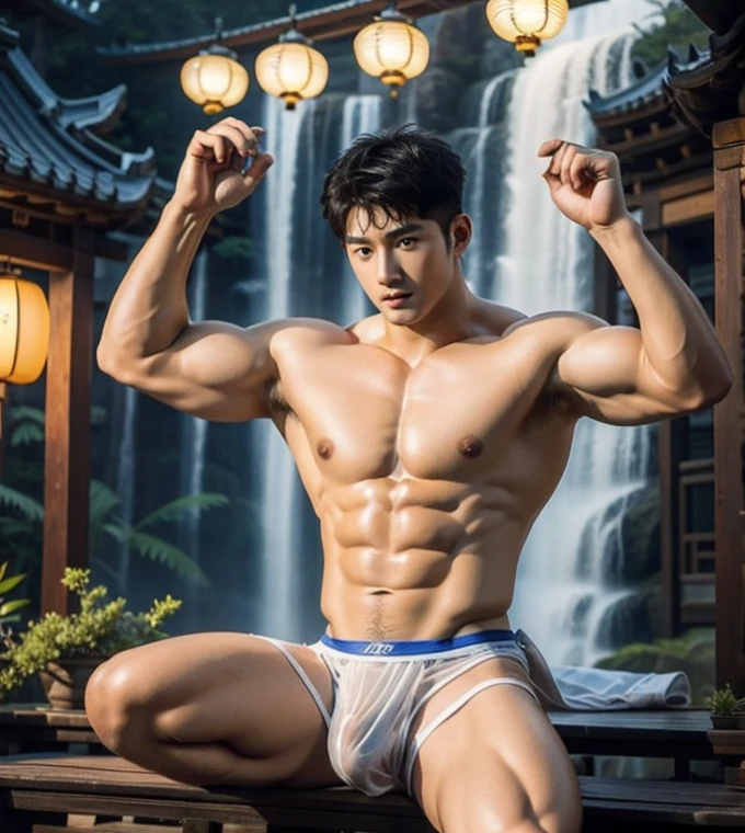 Chinese Men God, Mythology, Chinese odyssy, Handsome, Twink, Topless, Muscles, Athlete body, Full Frame, Sexy, Professional Lighting, Hanfu Outfit, Chinese Heaven Background, white transparent Underneathe Underwear, Sexy wet skiny bulge,naked body, see through underwear, Hanfu Warrior, Hanfu God, Hanfu Male, Hanfu Nobel, Seduce, Sex Appeals, Alafard man shirtless carrying a backpack, muscular body, handsome, manly, inspirite by Zhang Han, Cai Xukun, Kim Do-young, Inspired by Bian Shoumin, Inspired by Xiao Yuncong, yihao ren, yanjun cheng, jinyiwei, inspired by Huang Gongwang, xintong chen, Wang yi bao, Li Xian, Leo Wu, Jacket, wearing japanese loincloth,nice butts, Tattoo chest, tattoo hands, tattoo arms, tattoo belly, clear studio light, ancient chinese Buddhism temple background, detailed background, fantasy Chinese themed,long big dick masturbate, correct shape sick, erection, the best resolution, 8k, Ultra fullHD, look at the viewer, catching eyes,