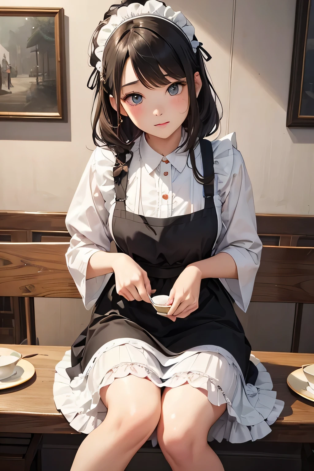 highest quality、High resolution、Detailed Background、(Beautiful face in every detail:1.4)、Anatomically correct、(Draw the usual number of fingers:1.2)、(Detailed facial expressions)、(Detailed eyes:1.2)、(Detailed eyes:1.2)、Beautiful, smooth skin、Teenage beauty、(Three Women)、(Highly detailed face:1.4)、Black Hair、Brown Hair、ponytail、Bobcut、Braided long hair、Wavy Hairstyle、well-groomed eyebrows、Cute Eye Makeup、Cute Lip Makeup、Traditional Made、Western-style building、Large garden、

Working as a waitress in a cafe or other establishment brings out the charm of the maid outfit.、It&#39;s adorable to see her kindly taking orders while dressed as a cute maid.。

Scenes where she entertains friends and family in maid outfits at tea time or tea parties are very cute.、It was impressive to see them smiling and chatting while serving delicious sweets and tea.、
Etiquette and manners also play a particularly important role、We will maintain proper table manners and etiquette, and strive to behave in an elegant and refined manner.、

Pair a black dress with a white apron、The frills and ribbon design on the apron add a nice accent.、
A soft arrangement with pastel colors will give you a cute impression.、Try choosing colors like pink and mint green.、
Lace and chiffon materials add a feminine and delicate touch.、Sleeves and aprons made with lace and chiffon、Try incorporating it into your design、
Ribbons and head accessories can add cuteness and accents.、Try adding ribbons to your dress or apron, or matching it with a headband or ribbon hair accessory.、Consider the appropriate accessories and shoes depending on the occasion and event you will be wearing the outfit.