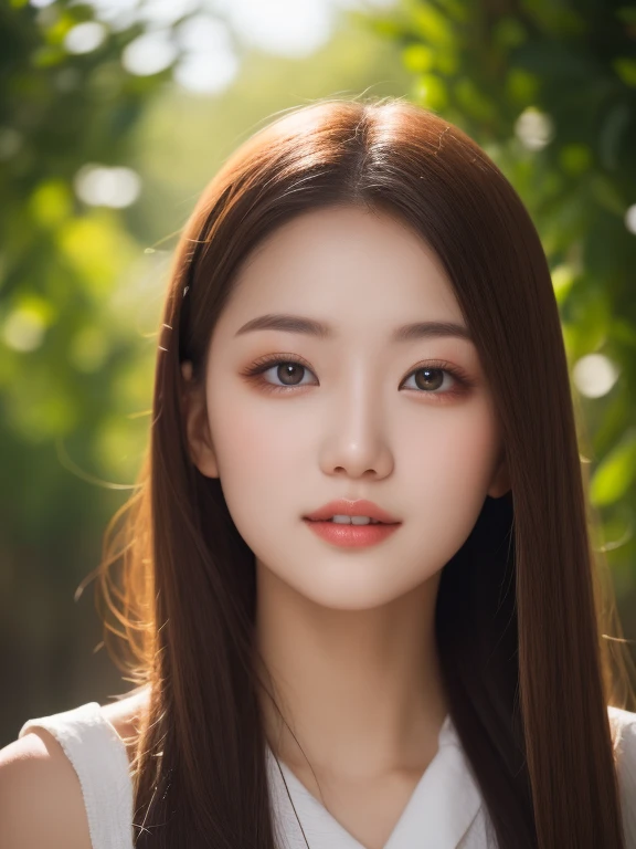 Extremely beautiful girl, super product, high definition, high resolution, 8K quality, masterpiece of creation, bright sunlight shines on the girl, exuding pure beauty