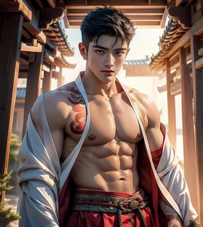 Handsome Chinese boy, super realistic, 20 years old, Chinese Men God, Mythology, Chinese odyssy, Handsome, Twink, Topless, Muscles, Athlete body, Full Frame, Sexy, Professional Lighting, Hanfu Outfit, Chinese Heaven Background, white transparent Underneathe Underwear, Sexy wet skiny bulge,naked body,  see through underwear,  Hanfu Warrior, Hanfu God, Hanfu Male, Hanfu Nobel, Seduce, Sex Appeals,  Alafard man shirtless   carrying a backpack, muscular body, handsome,  manly,  inspirite by Zhang Han, Cai Xukun, Kim Do-young, Inspired by Bian Shoumin, Inspired by Xiao Yuncong, yihao ren, yanjun cheng, jinyiwei, inspired by Huang Gongwang, xintong chen, Wang yi bao, Li Xian,  Leo Wu, Jacket, wearing japanese loincloth,nice butts, Tattoo chest,  tattoo hands,  tattoo arms,  tattoo belly, clear studio light,  ancient chinese Buddhism temple background,  detailed background, fantasy Chinese themed,long big dick masturbate,  correct shape sick,  erection,  the best resolution, 8k, Ultra fullHD, look at the viewer,  catching eyes, 
