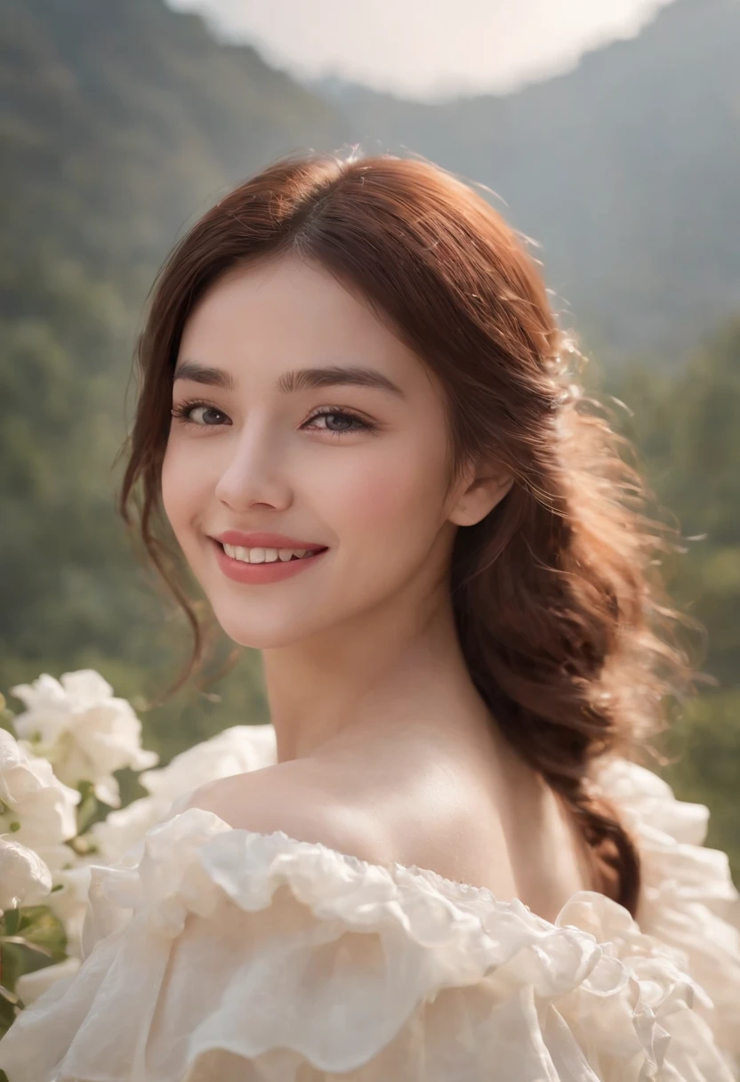 beautiful girl with beautiful smile on her face made of clouds and sky, character art, art by artgerm lau and kyoung hwan kim and and ilya kuvshinov and john singer sargent, hyperdetailed, 8 k realistic, symmetrical, frostbite 3 engine, cryengine, dof, trending on artstation, digital art,APEX SUPER REAL FACE XL ,mix_girl