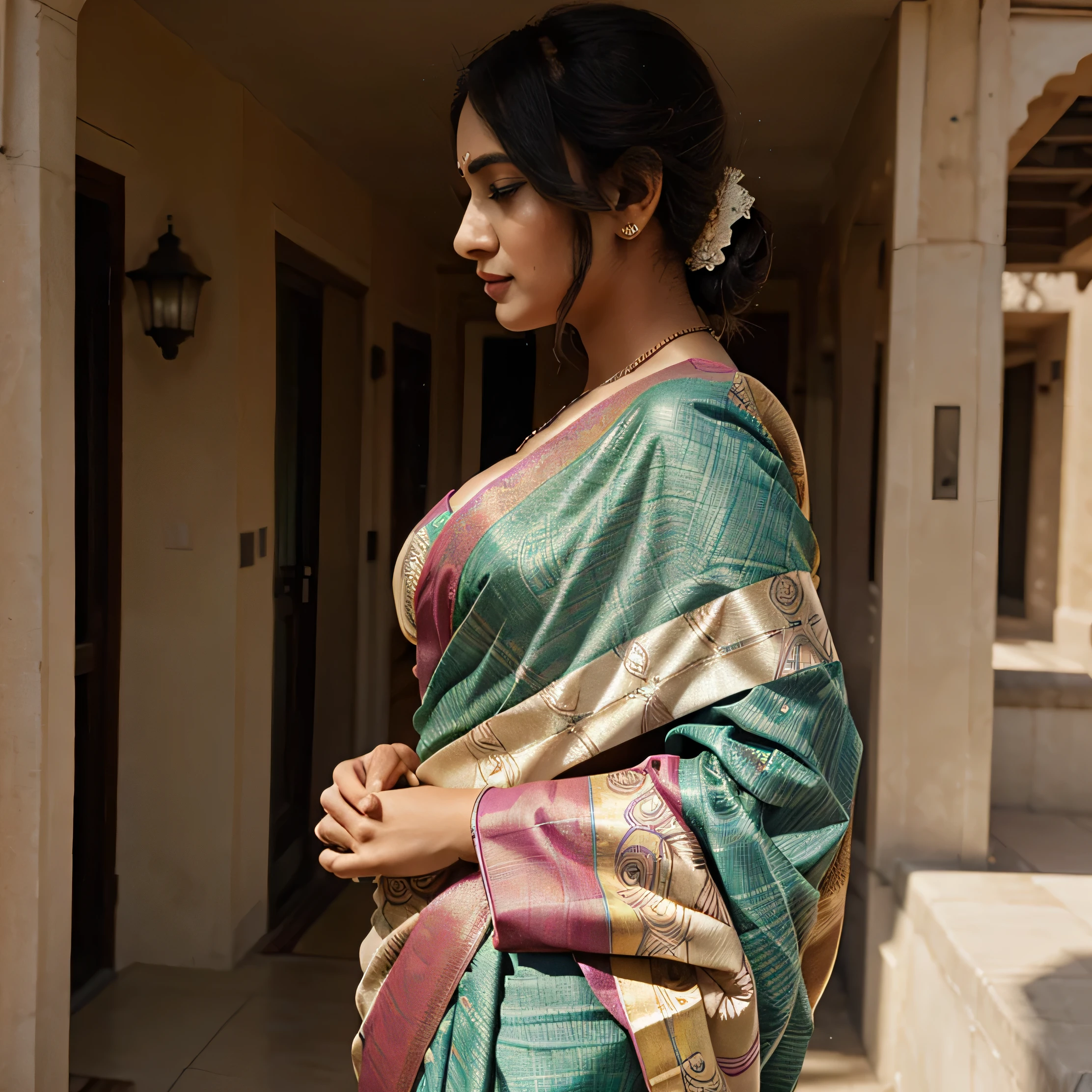 A saree design multicolor zari tissue saree
