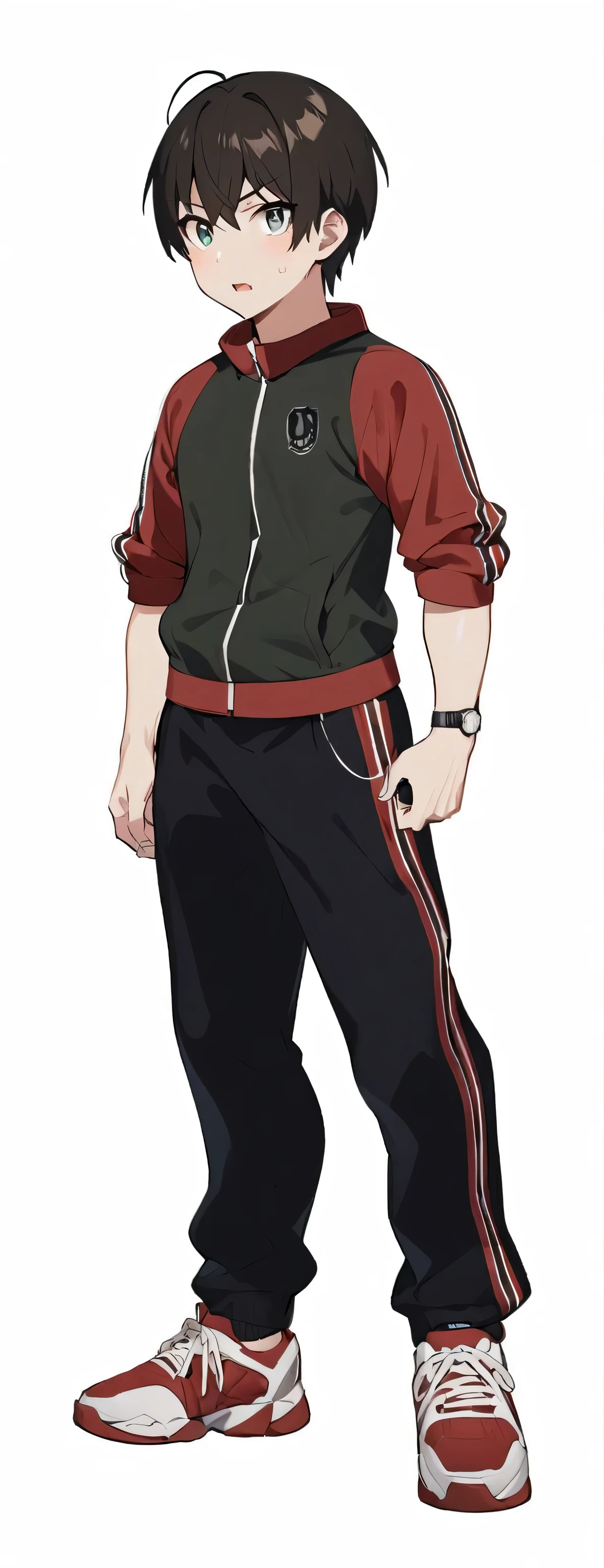 score_9, score_8_up, score_7_up, source_anime, rating_safe, , anime screencap, anime coloring, , , depth of field, 1boy, solo, male focus, <lora:guy_crimson_pony:0.8>, guy_crimson, red hair, red eyes, long hair, facial mark, wide angle, wide shot, full body, gym, indoors, leaning on object, nervous, , <lora:sdxl_lightning_8step_lora:1>