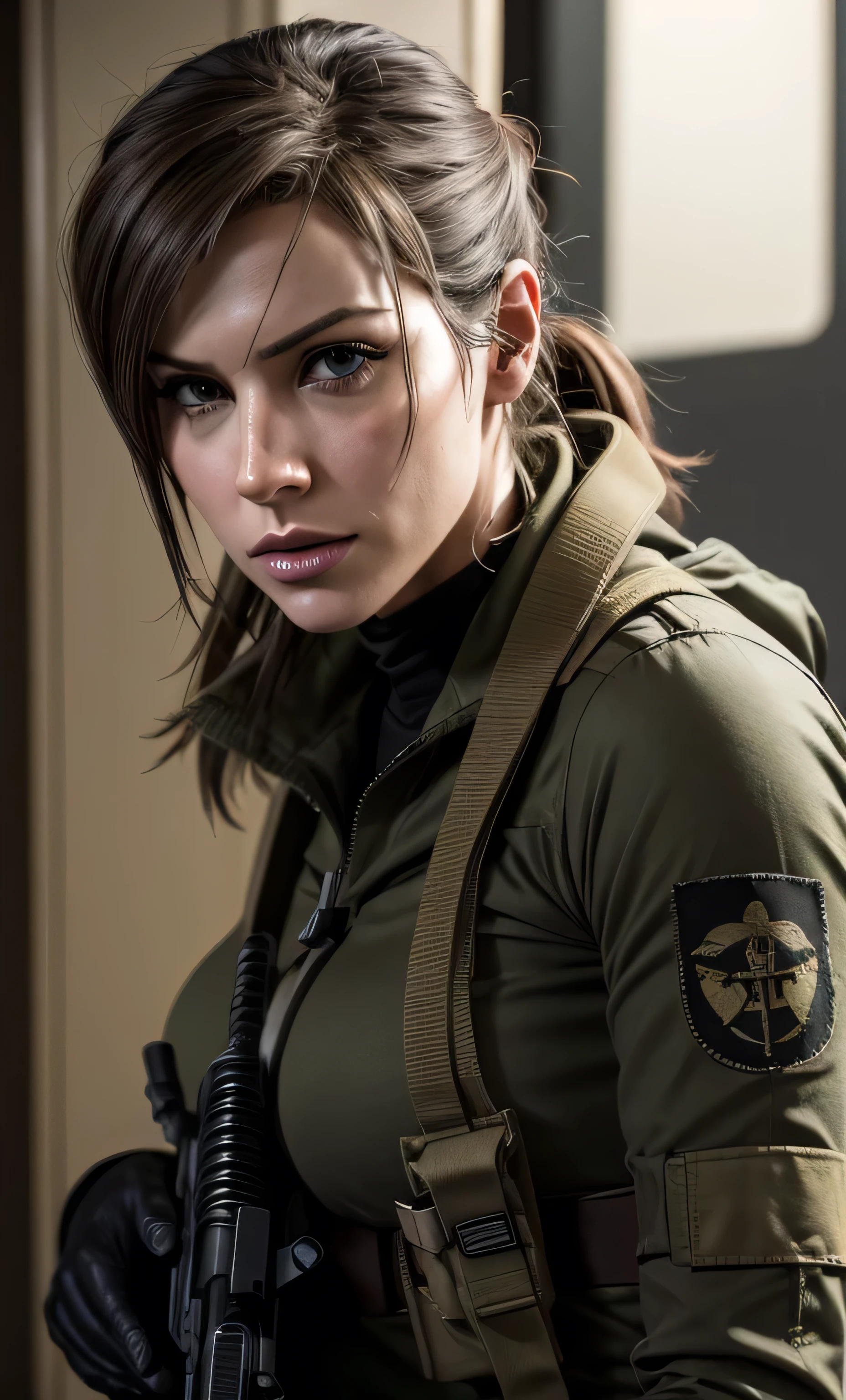 Quiet from Metal Gear Solid V, bring sniper
