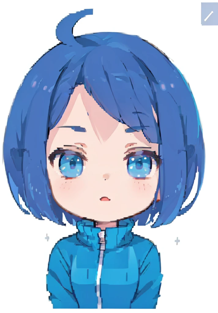 One Girl、((Esbian all over、Character portrait:1.2)), highest quality、On the table、Long Hair,（Mechanical Goggles）、Blue Hair，,Green Punk Jacket、White background，Punk Style，（（Dark brown hair）），Facial Expressions Leschina，Cyberpunk characters，（（Very long hair））Glaring