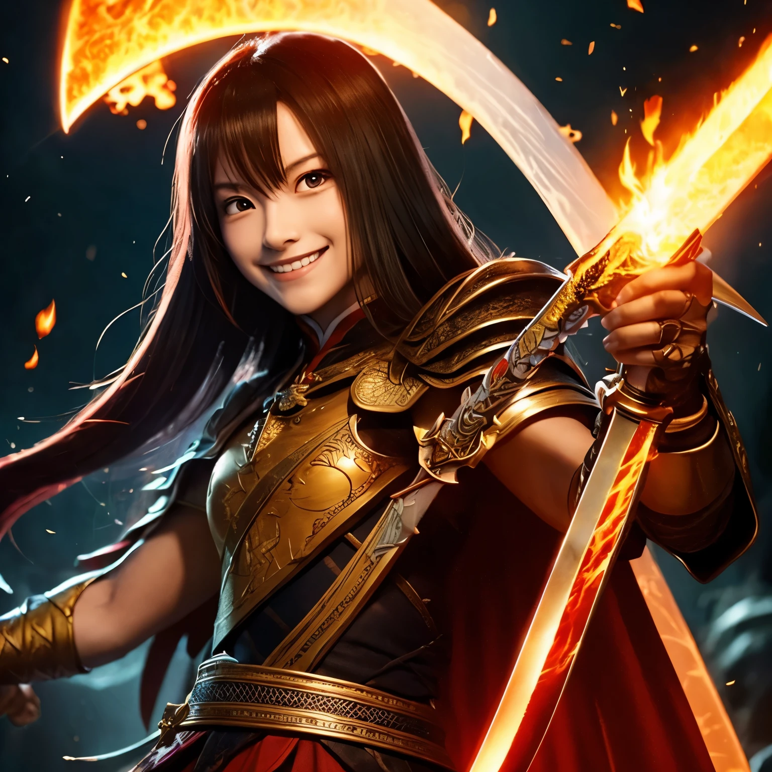 smile、fire、Large sword、king of darkness