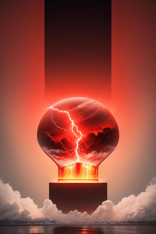 Energy as the theme,Electricity and natural gas are the main,Make a poster with a bright red hue,No text on the poster