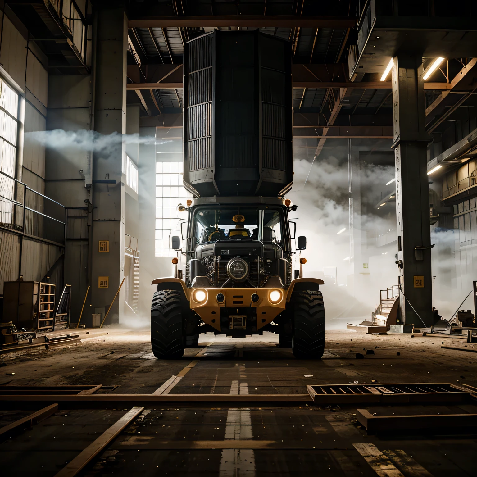 There is a picture of a large construction vehicle inside the ring, industrial futuristic 冰矿, inspired author：Mike Winkelmann, moody mining planet, mining, author：Mike Winkelmann, Best selection on Adobe Stock, High quality 16k digital art, Luxurious matte painting, Optimistic picture, "High quality product image", smelting pit&#39;beeple, Designed matte finish， industrial futuristic 冰矿, Inspired by Filip Hodas, Philip Hodas&#39;s Artistic Style, rendered in cinema4d, Rendering in Cinema 4D, Surreal frozen landscape, Rendering in Houdini, inspired author：Mike Winkelmann, Inspired by Jessica Rosier, 3D epic illustration，（（Snow Gold Mine））