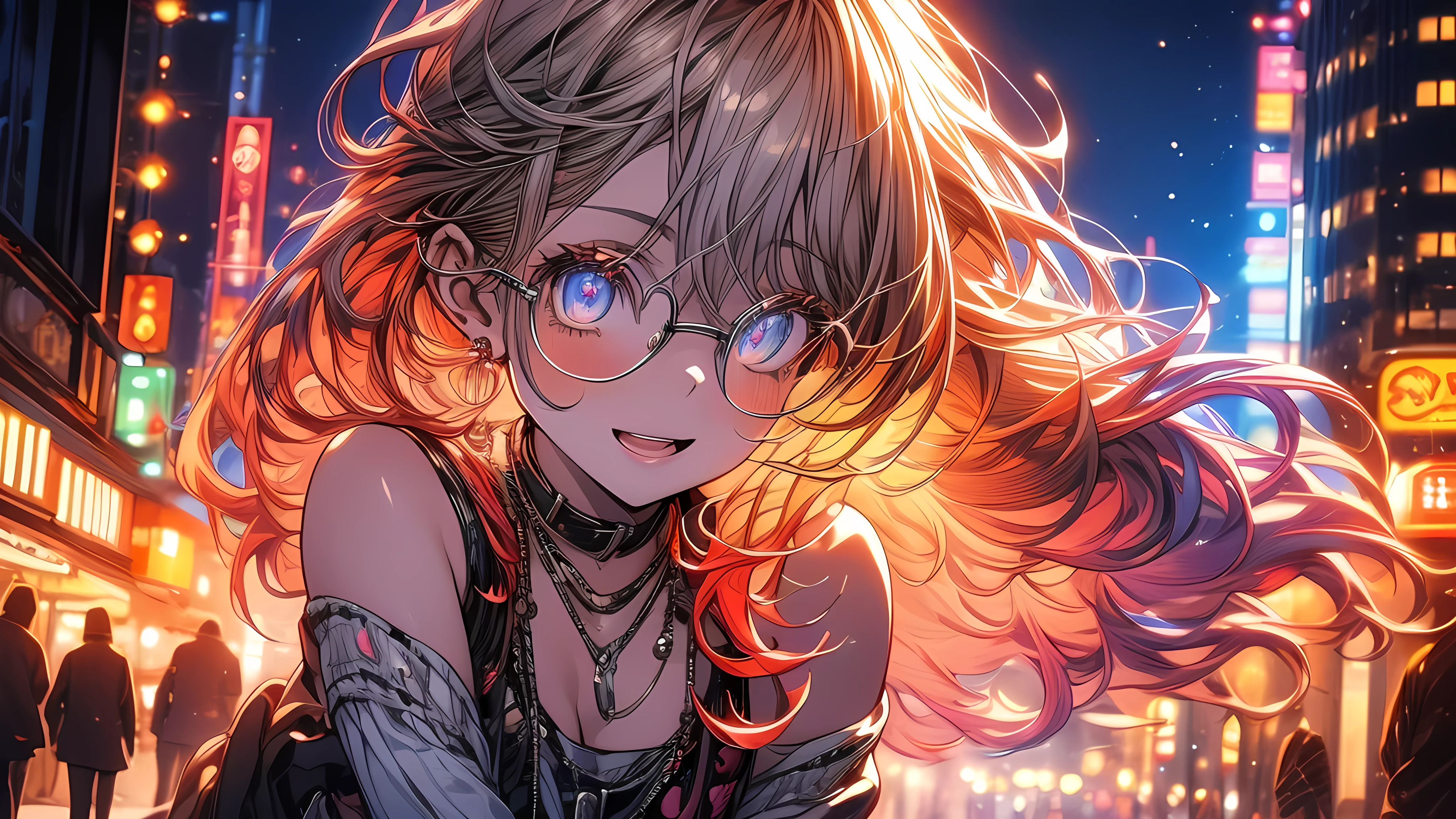 (a girl in underwear in the middle of the street with a blushing face),(best quality, highres, photorealistic:1.37),ultra-detailed,professional,vivid colors,sharp focus,HDR,nighttime lighting,night cityscape,sexy,back view,blush,flirtatious eyes,curly brunette hair,slim figure,long legs,seductive pose,colorful neon lights,futuristic atmosphere.