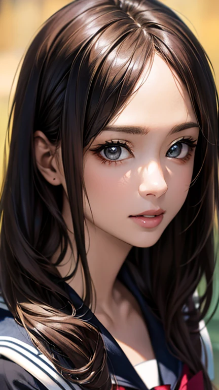 (hig彼st quality、8k、32k、masterpiece)、(Realistic)、(Realistic:1.2)、(High resolution)、Very detailed、Very beautiful face and eyes、1 girl、Delicate body、(hig彼st quality、Attention to detail、Rich skin detail)、(hig彼st quality、8k、Oil paint:1.2)、Very detailed、(Realistic、Realistic:1.37)、Bright colors、((Full Body Shot)), (girl:1.6, Sailor suit)