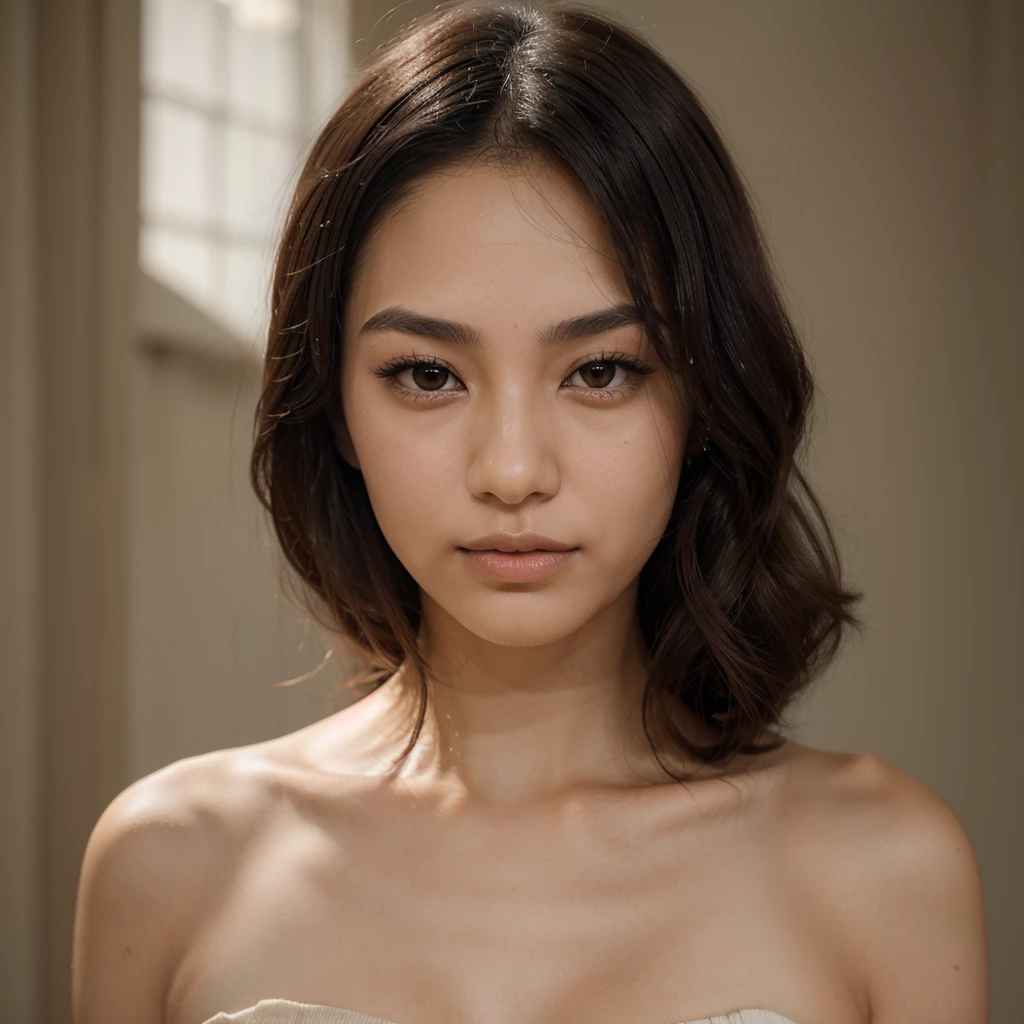 Akemi Tanaka Sato de Souza, 23 years old, is a young woman of oriental descent, with delicate and elegant features.
At 1.58 meters tall, she is delicate and graceful, with an upright posture.
My face is oval, with softly defined cheekbones, My eyes are large and expressive, with small pupils.
My eyebrows are thin and arched, My nose is straight and delicate with small and discreet nostrils.
My lips are thin and symmetrical, My chin is slightly rounded giving a friendly appearance, and my hair is perfect, being long and dark, with a subtle shine down to my waistline.