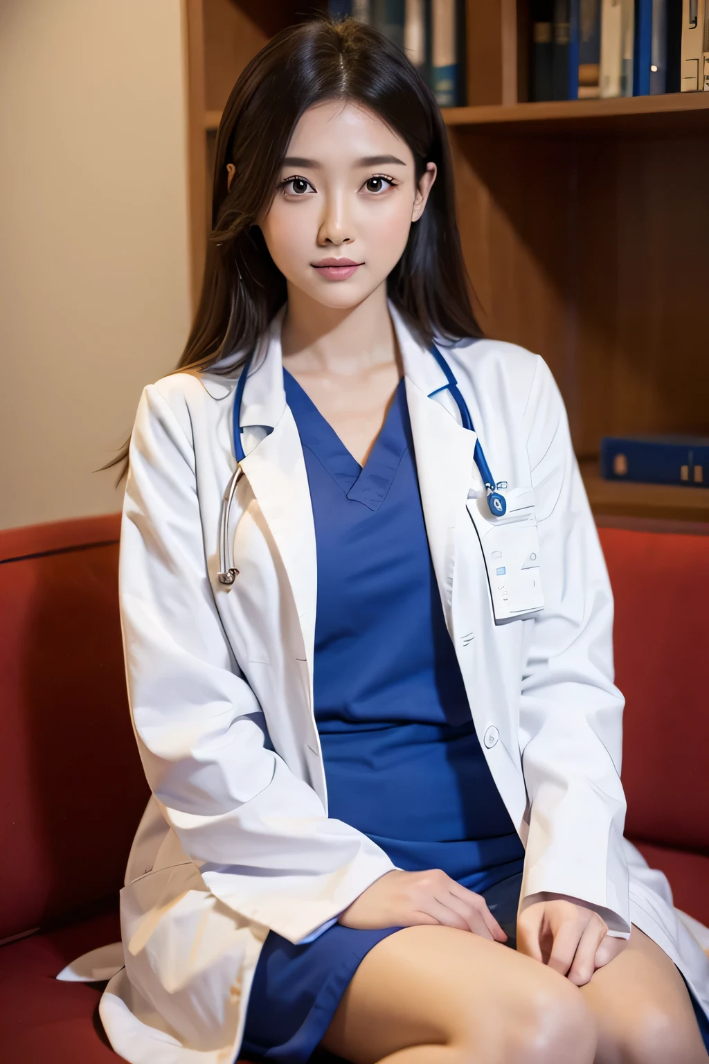 Beautiful Doctor，Sitting，young