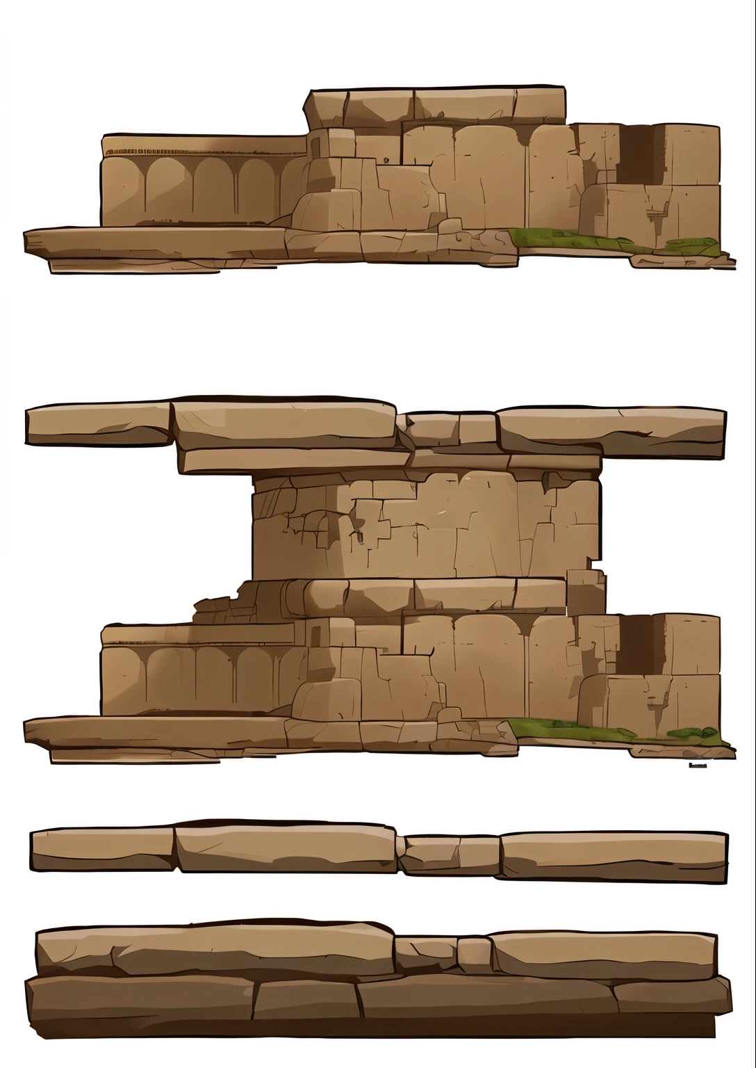 um close de um monte de tijolos em um fundo branco, blocos irregulares de pedra, ancient ruins background, tilset, fundo da caverna, fundo da masmorra, parede da caverna, arte de fundo, ativo do jogo, seperated ativo do jogo, paredes e pilares de pedra escura, 2d ativo do jogo, arte conceitual de arestas duras, texturas estilizadas, ruins, texturas dev