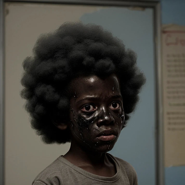 A comedy movie about an  who is left in a bad state, covered in soot and with an afro after an experiment goes wrong and explodes at school.