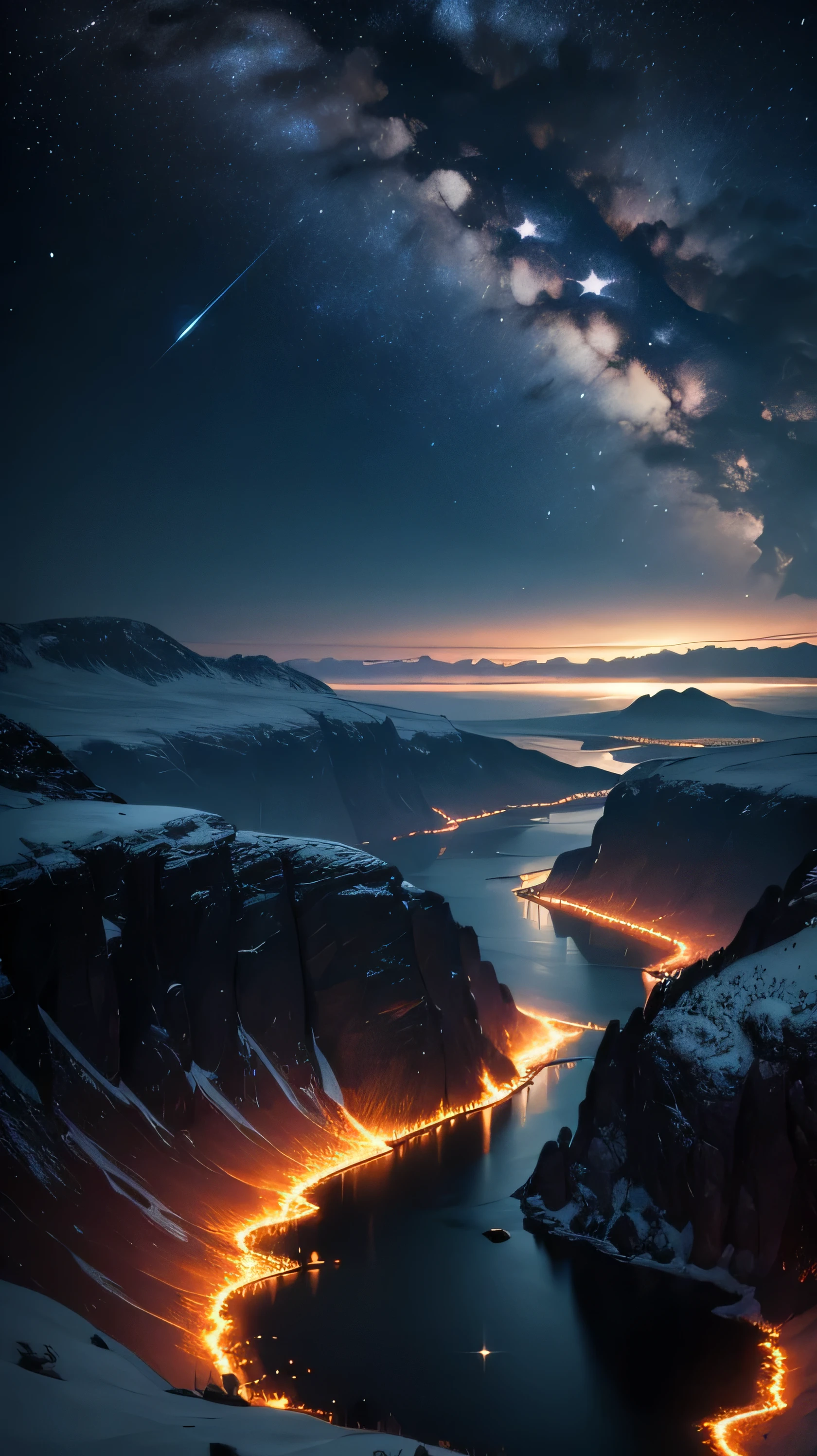 hessdalen light, mysterious light in the sky, night, 8k