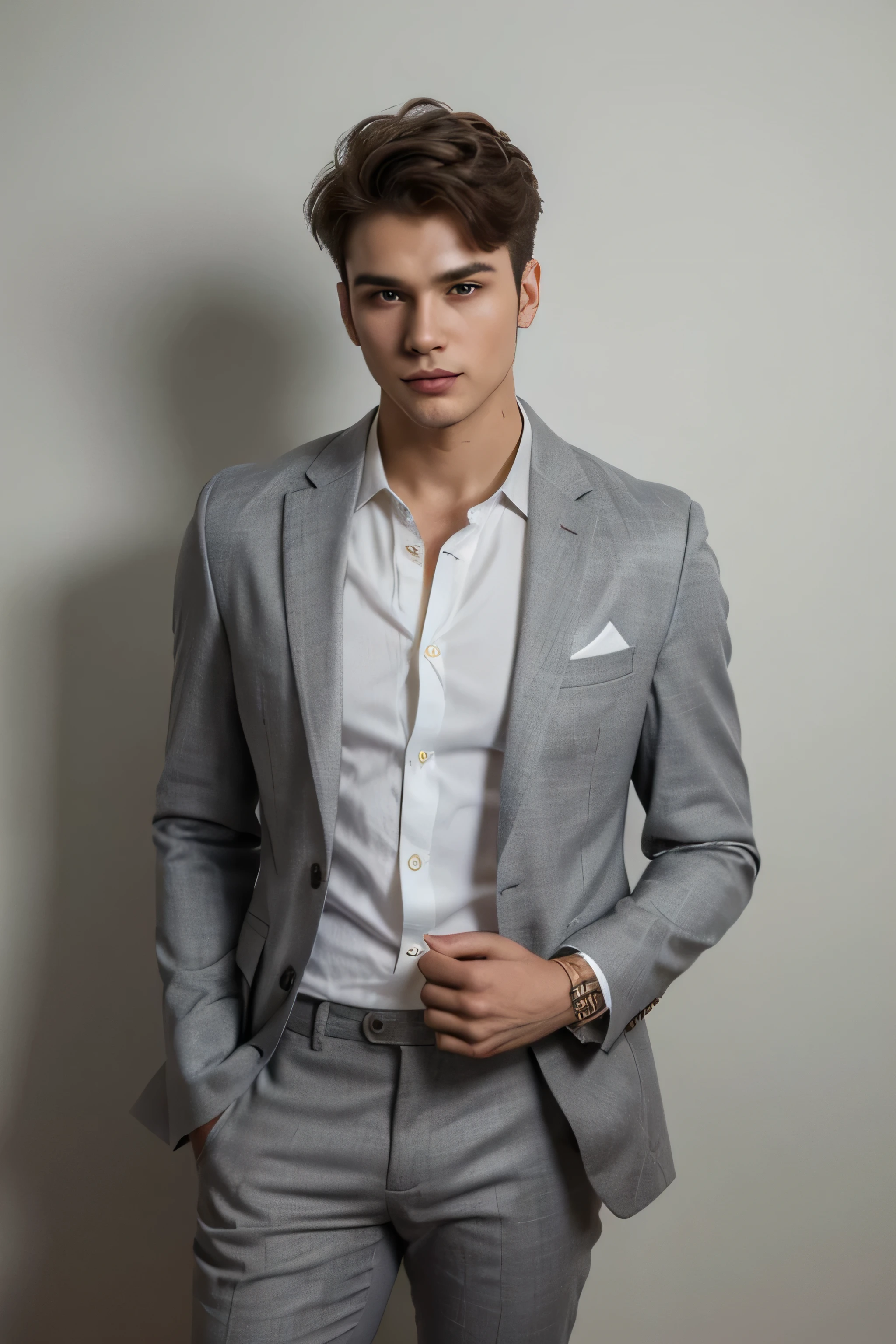((best quality)), ((masterpiece)), (detailed), perfect face
25 year old male, wearing rich clothes, posing rich, wearing suit, looking handsome