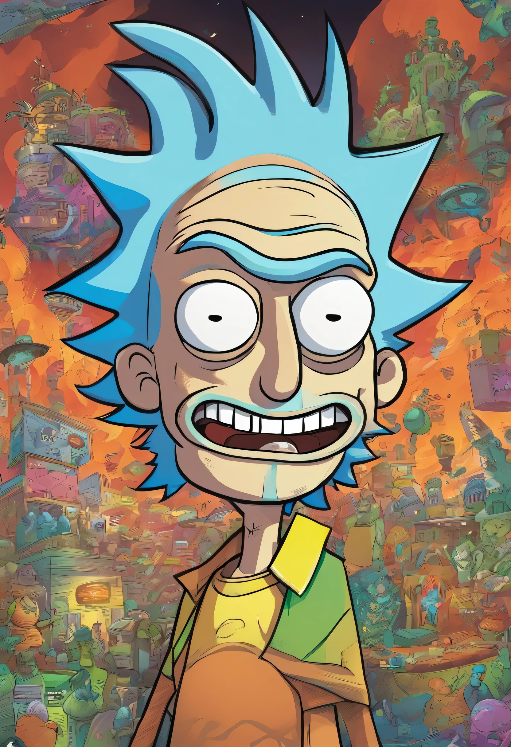 Personagem rick da serie rick and morty