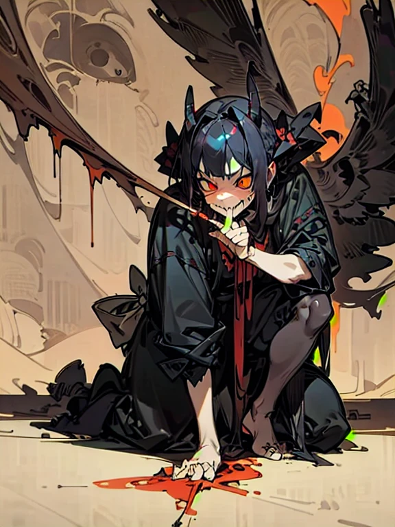 A Hellish Crow Readying a Bow