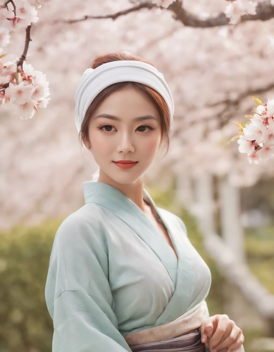 (half body), (Japanese), (Muslim housewife), (wearing a headscarf), (detailed facial features), (warm smile), (bright eyes), (ruddy cheeks), (trendy hairstyle), (clothes fashionable), (tradition-inspired clothing), (bright colors), (flowing fabric), (intricate patterns), (attractive posture), (attractive body language), (confident pose), (face to audience), ( body facing the viewer), (neat appearance), (artistic rendering), (painting-like), (high contrast), (soft brush strokes), (color palette inspired by Japanese art), (delicate texture), (background pleasant), (with traditional Japanese house elements), (lush garden), (blooming cherry trees), (peaceful atmosphere), (sunlight through the leaves), (gentle breeze), (ethereal atmosphere), (careful attention to detail), (best quality, high resolution), (highly detailed), (realistic), (bright colors), (soft lighting), (cinematic vibe).