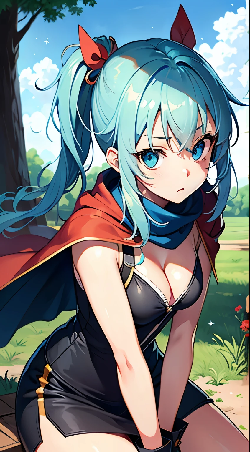 (masutepiece, Best Quality, Perfect Anatomy, High quality:1.4), nice hand, Perfect hands, Detailed beautiful hands, Large_filesize, fulcolor, hight resolution, symmetric, exceptional, Best aesthetic, newest, Anime, very beautiful detailed body,The hair,faces,The eye,
BREAK,
1 beautiful girl, 1 person,Solo,(Cute:1.5),(Chibi:0.6),(kawaii:1.5),(Lori:0.5),( girl),Very detailed,colourfull,highest details,Clear skin,Beautiful skin,Shy,Very detailed,colourfull,highest details,Clear skin,Beautiful skin,Shy skin,1 beautiful girl,BREAK,{Heterochromia,blue eyess,verd s eyes:1.9},star eye silhouette, BREAK,(pale blue hair, Medium length:1.4),(Side Ponytail,A little curly hair,Single-sided twisted blade,Princess Cut:1.3),(cleavage of the breast,Large breasts,Beautiful , gleaming skin,Clear skin, Beautiful skin,(best quality face),(Top quality glowing eyes),(Doya face,brave face:1.45), BREAK,Chic wool cape look for riding,
Stylish wool cape coat with equestrian details,
cable knit riding turtleneck, Jodhpur,
knee high riding boots, Leather gloves,
horse riding helmet with ear covers, Wool scarves,
Break Sitting, M-shaped legs,
Outdoors, day,(Athletic:1.55) ,Blue sky, cumulonimbus clouds, Sunlight, Flowers, garden, forest, Soto, Trees, Wind, Windy, Nature, tussock, (camping:1.4),depth of fields,
BREAK,wakame,wakame,wakame,(Dynamic Poses, Dynamic Angle, close-up, Cowboy Shot, Cowboy Shot:1.4),
BREAK,(Blurry background:1.3),(absurderes, hight resolution, Super Detail Art),cel shading,Clear Color, Lonely optical effect, Beautiful pictures, Bright glow, mystic atmosphere,(Close-up of girl:1.1), Mystical light particle effect,manga influence, clean line drawings,
nice hand, Perfect hands,