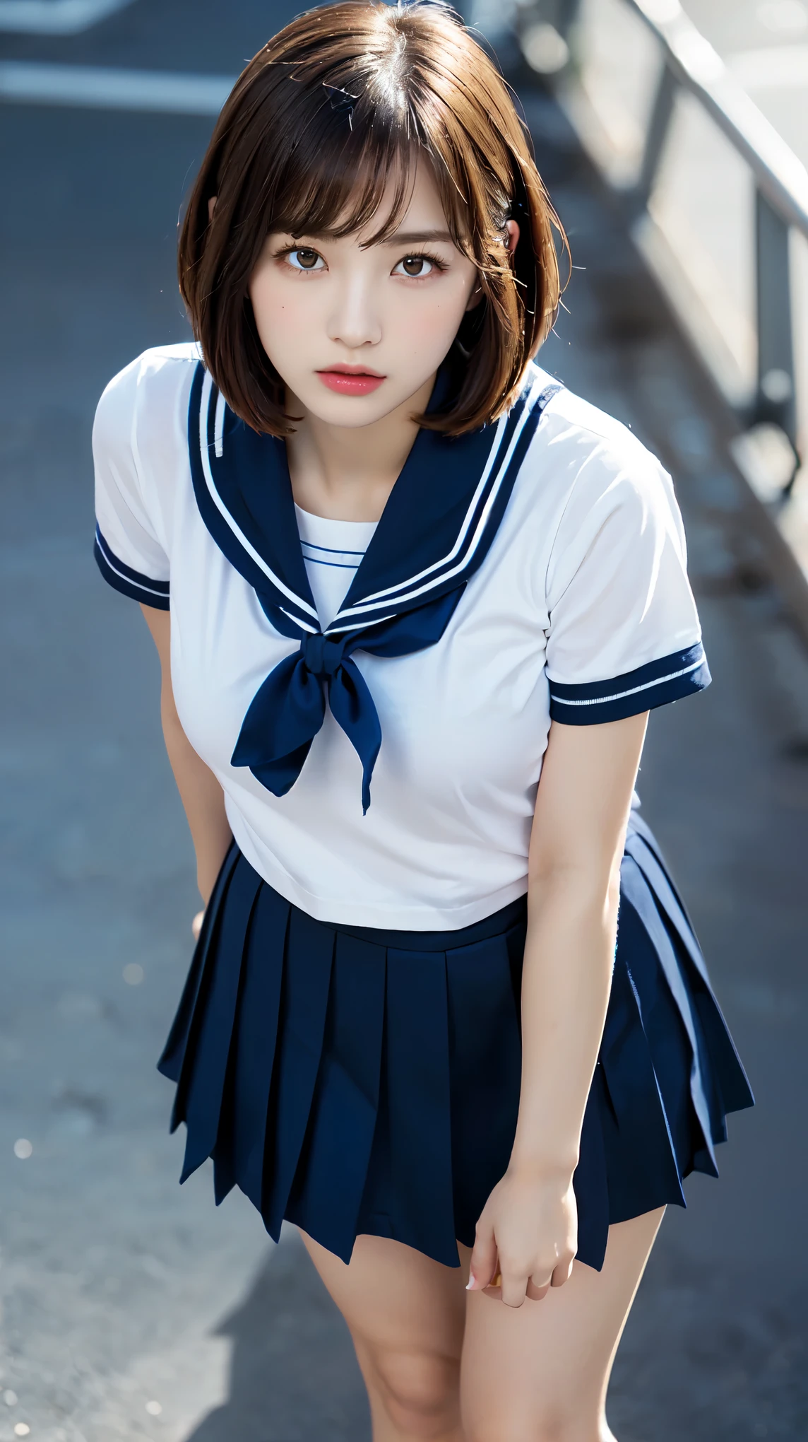 ((masterpiece)), (16K resolution),(RAW photo),(highest quality:1.5), (ultra high resolution:1.6), single lens reflex digital camera,extremely sharp focus,Completely naked,
(Photorealistic),Image clarification,(13 year old cute girl), baby face, Round face and small face,(nsfw:1.3),Very detailed high-level Japanese beautiful girl,highly detailed face,perfect anatomy,(Very seductive appearance),(Moist and shining eyes), squatting,
(spread legs:1.1),(open legs wide:1.1),
(up skirt:1.3),(panty lift:1.2),(show off vagina:1.4),real human skin, (Angle from the front), short skirt, Japanese high school girl uniform, sailor suit, whole body,embarrassed,looking at the viewer,(Random hairstyle :1.2),Disneyland,Open your arms.Flip up a miniskirt