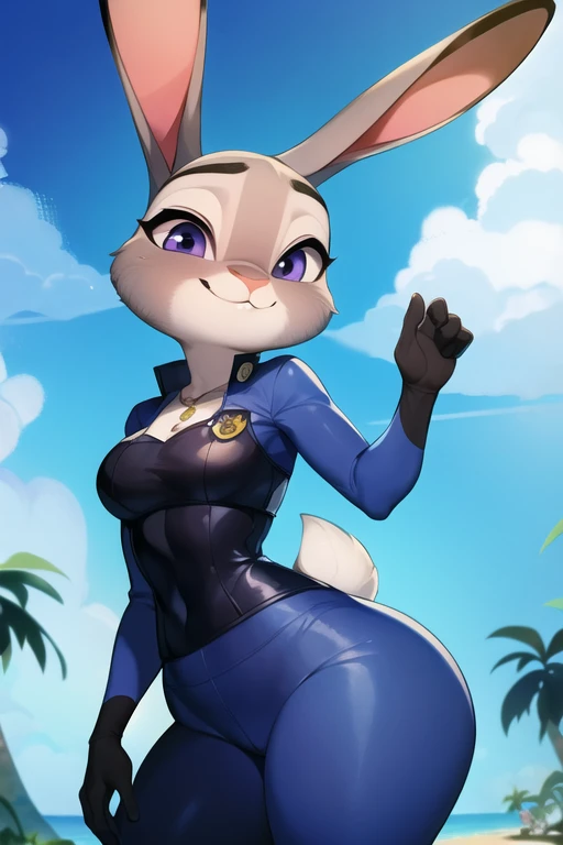 melhor qualidade, obra de arte, Sozinho, 1 garota,  Judy Hopps, uniforme policial,