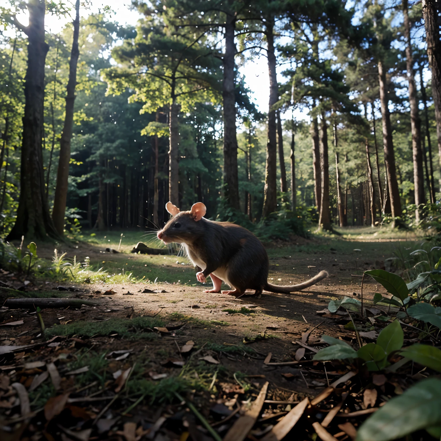 Rat in forest